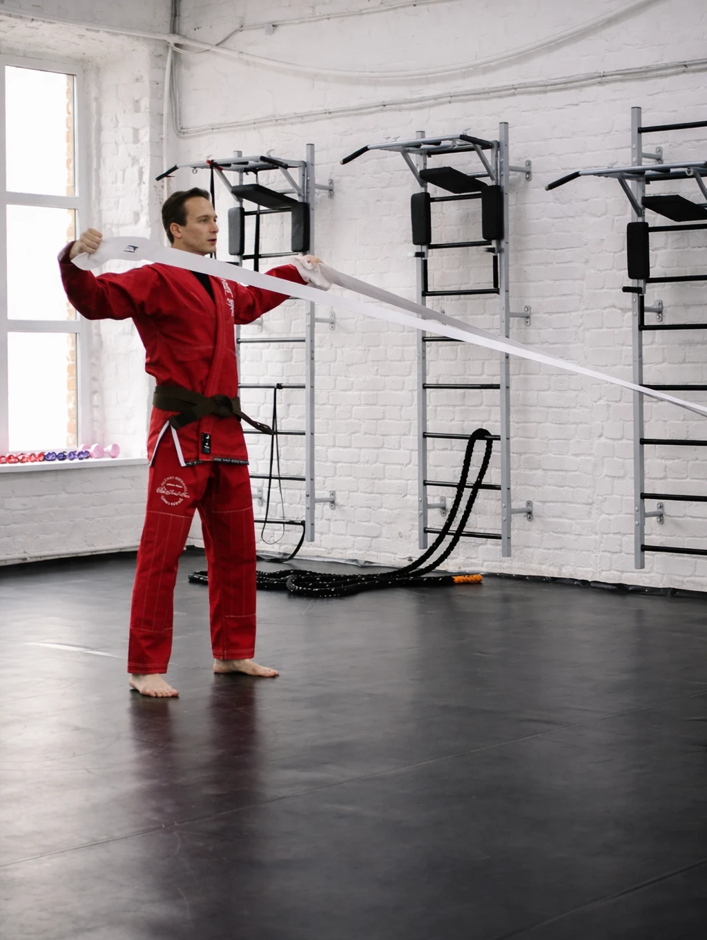 Специализированное упражнение на развитие силы предплечий и цепкости пальцев с тренажером Отворот усиленный