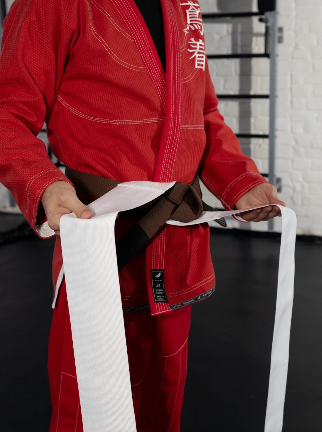 Профессиональный захват за хлопковые вставки тренажера Отворот усиленный в руках атлета