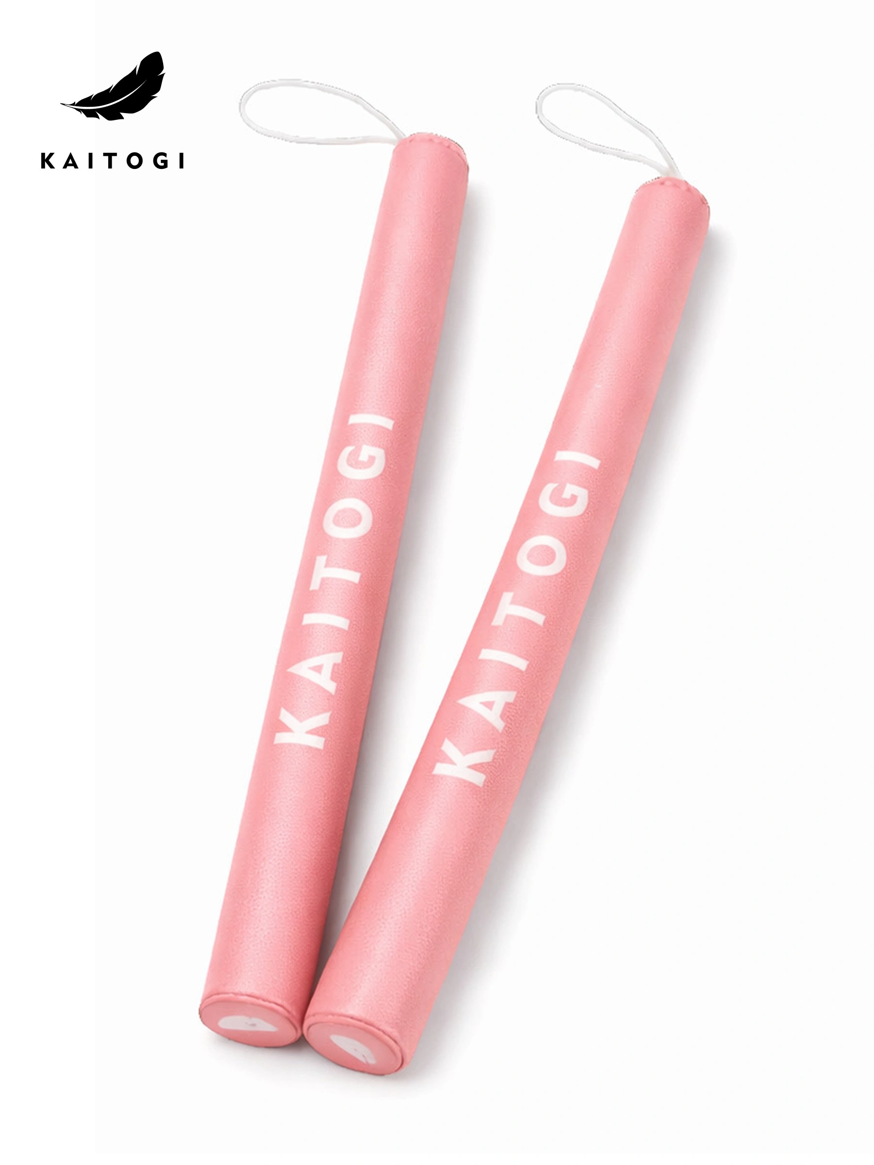 Розовые тактические палочки, вид в профиль: сочетание гибкости пластика и мягкости внешнего покрытия