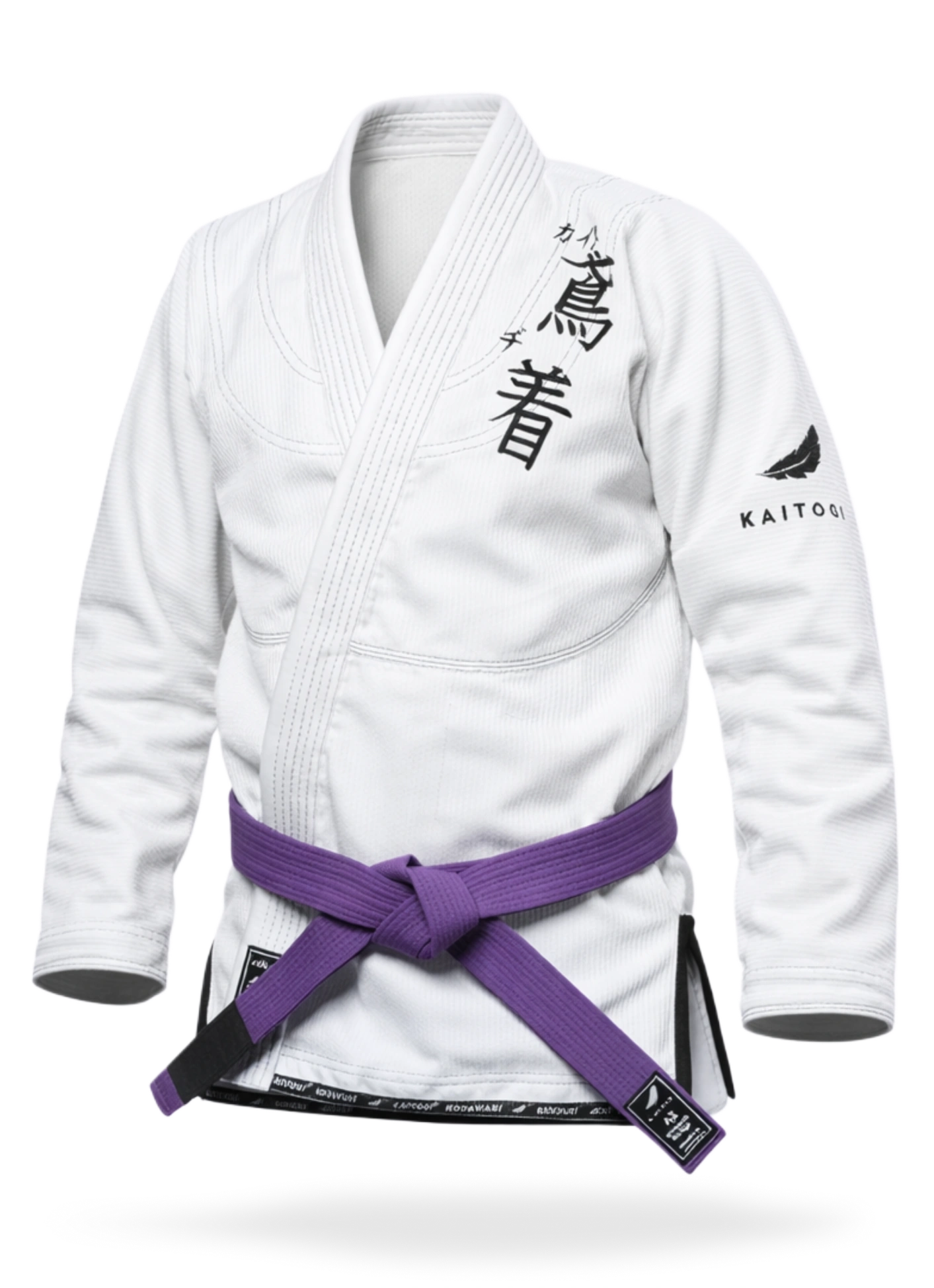 Белая куртка для джиу-джитсу с черной прострочкой, 15 лет гарантии