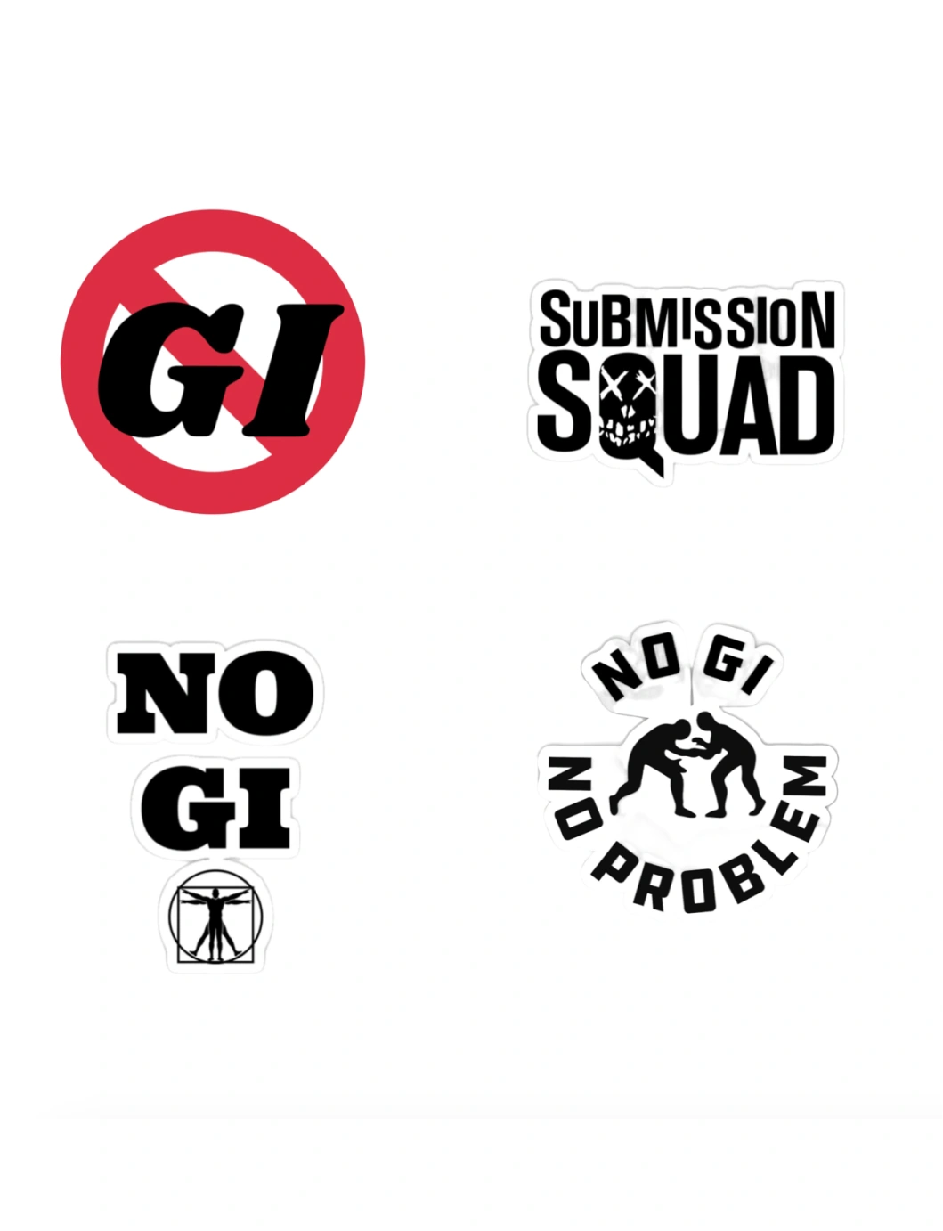 Лист наклеек No Gi KAITOGI: логотипы submission squad и графические элементы грэпплинга
