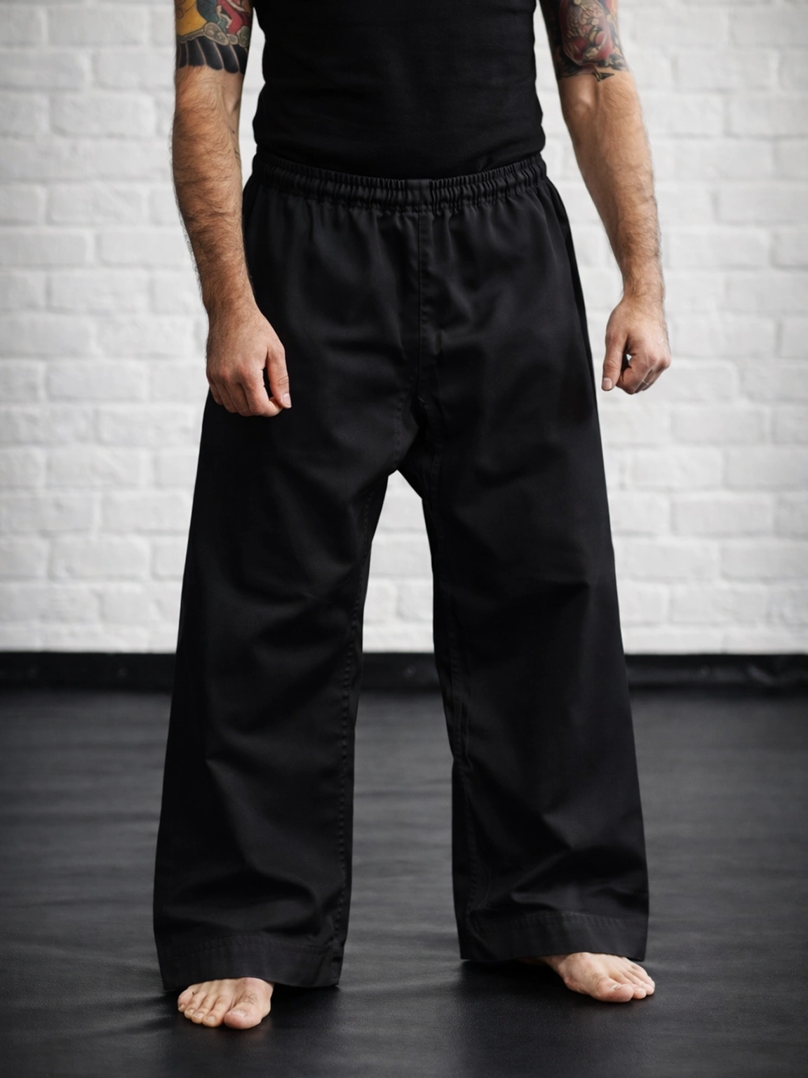 Черные штаны на резинке М1: модель для тренеров и опытных бойцов, ручная работа Самара