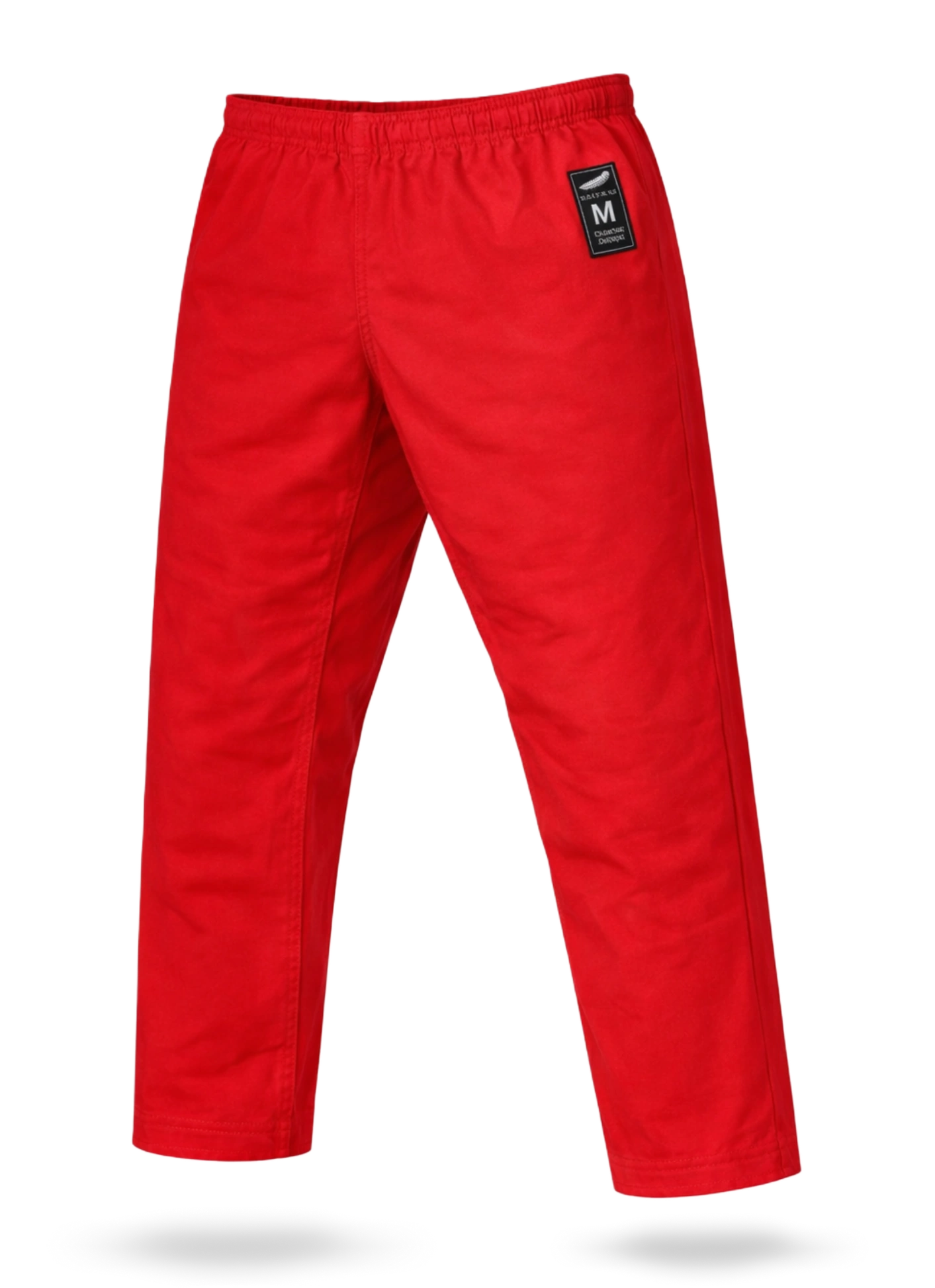 Красные штаны для карате KAITOGI М1 на резинке: анатомический крой для интеллектуального атлетизма