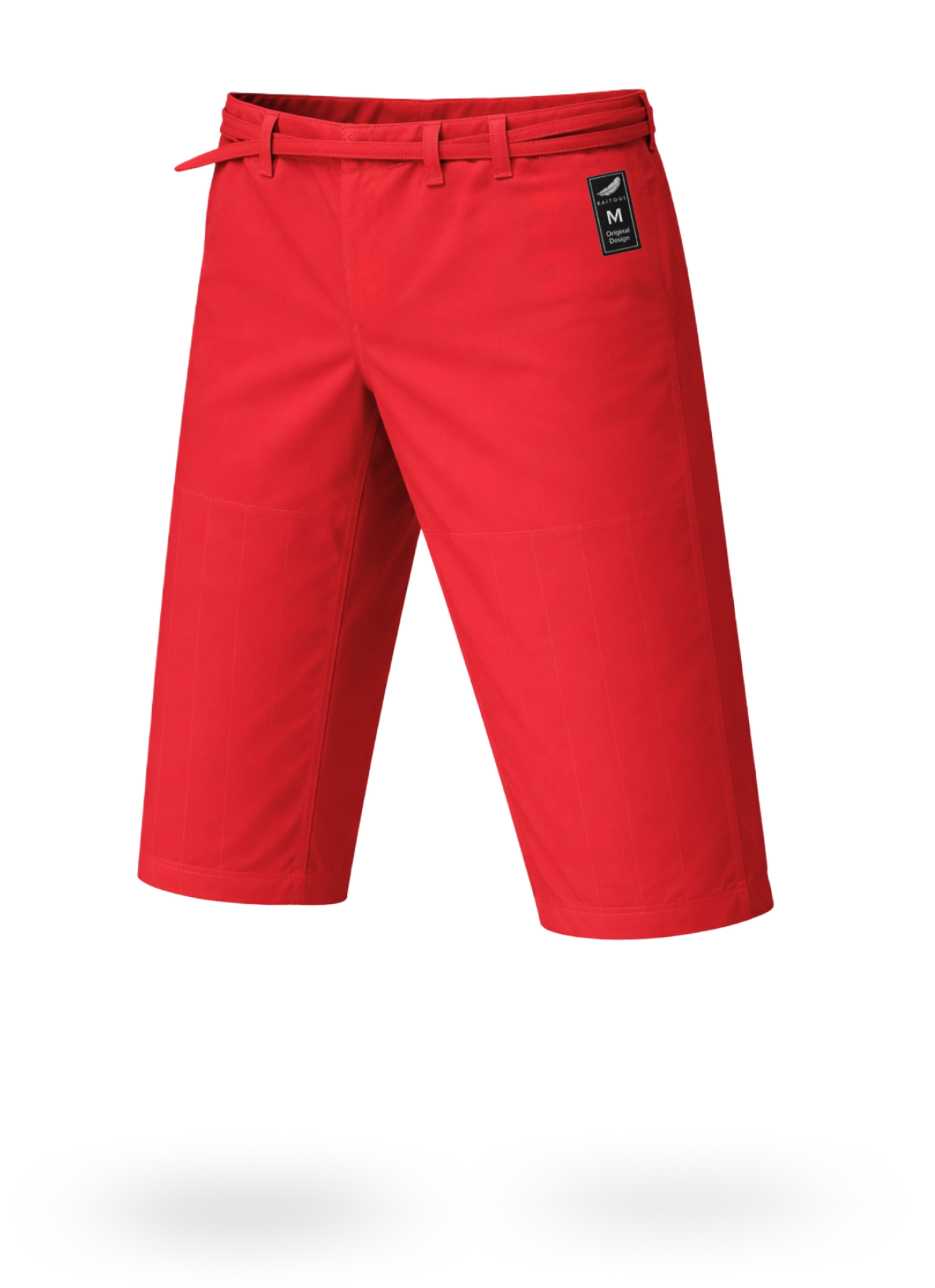 Красные штаны-бриджи KAITOGI М4 на завязках: яркий дизайн и профессиональный крой ниже колена
