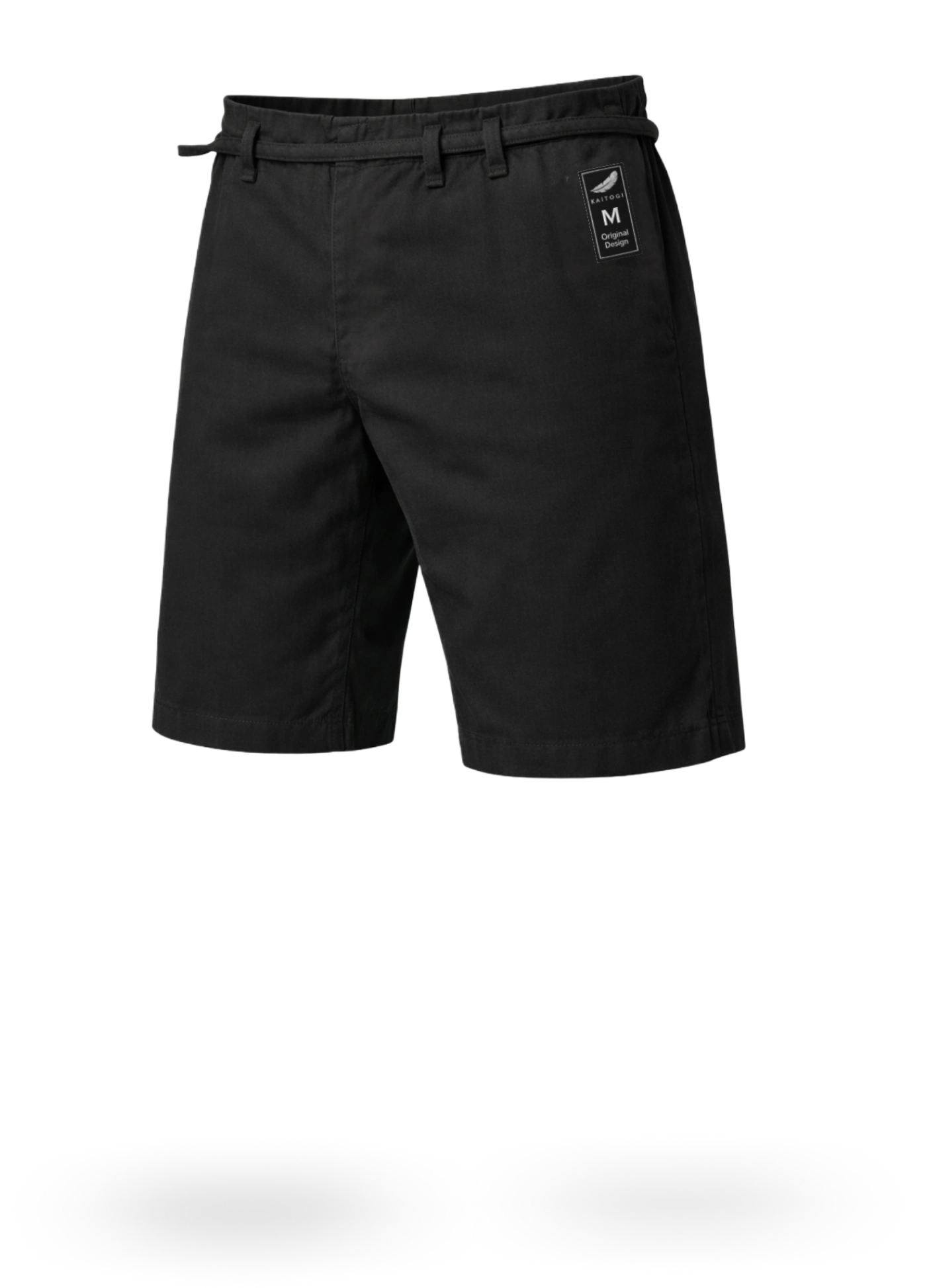 Черные штаны-шорты KAITOGI М5 на завязках: профессиональная защита колена и узкий тренировочный силуэт