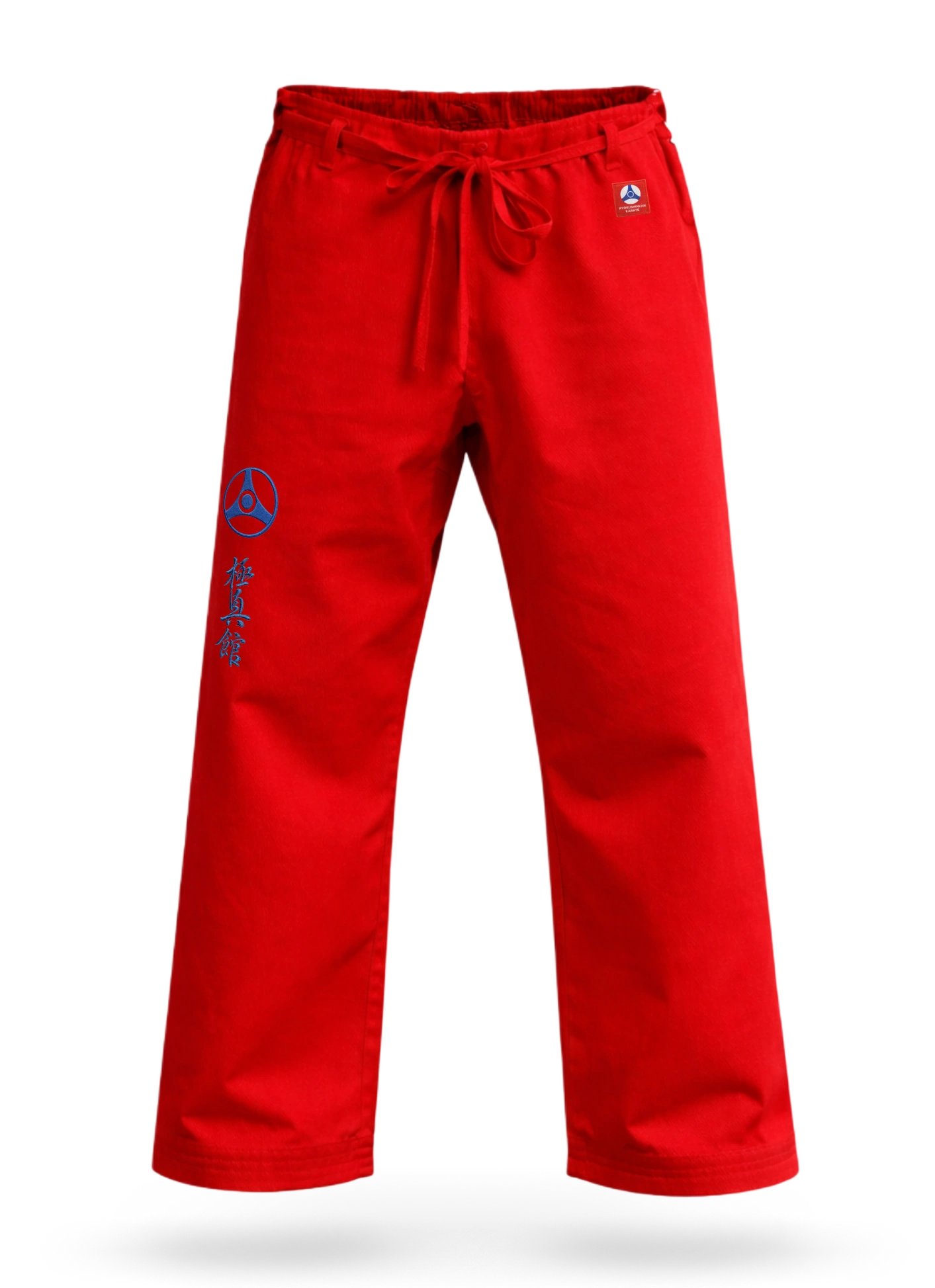 Красные штаны для карате М1 Кёкусин-кан на завязках: яркий элемент экипировки мастера