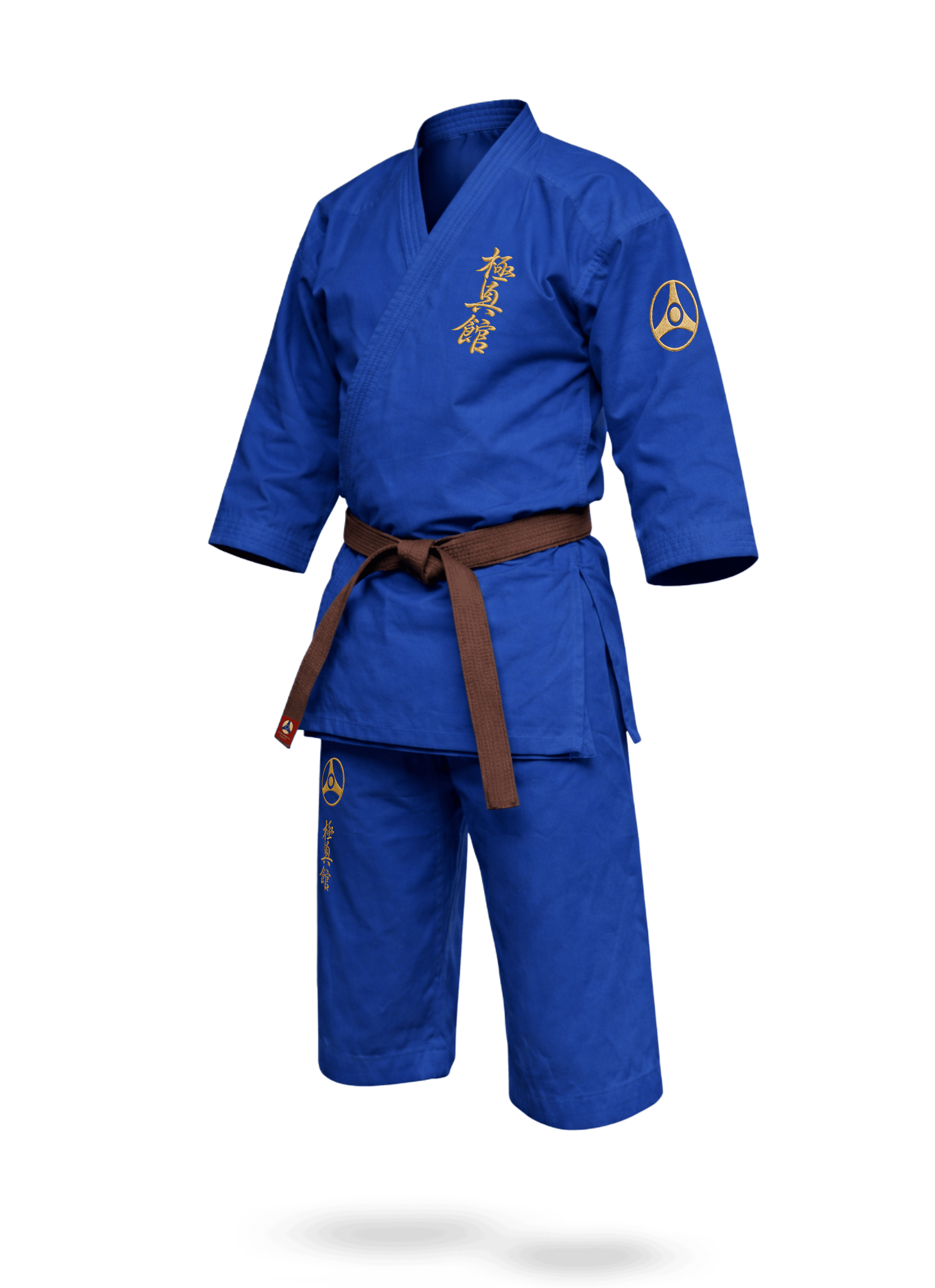 Синее кимоно карате KAITOGI К1–М4 Кёкусин-кан: инженерное качество, куртка К1 и штаны ниже колена