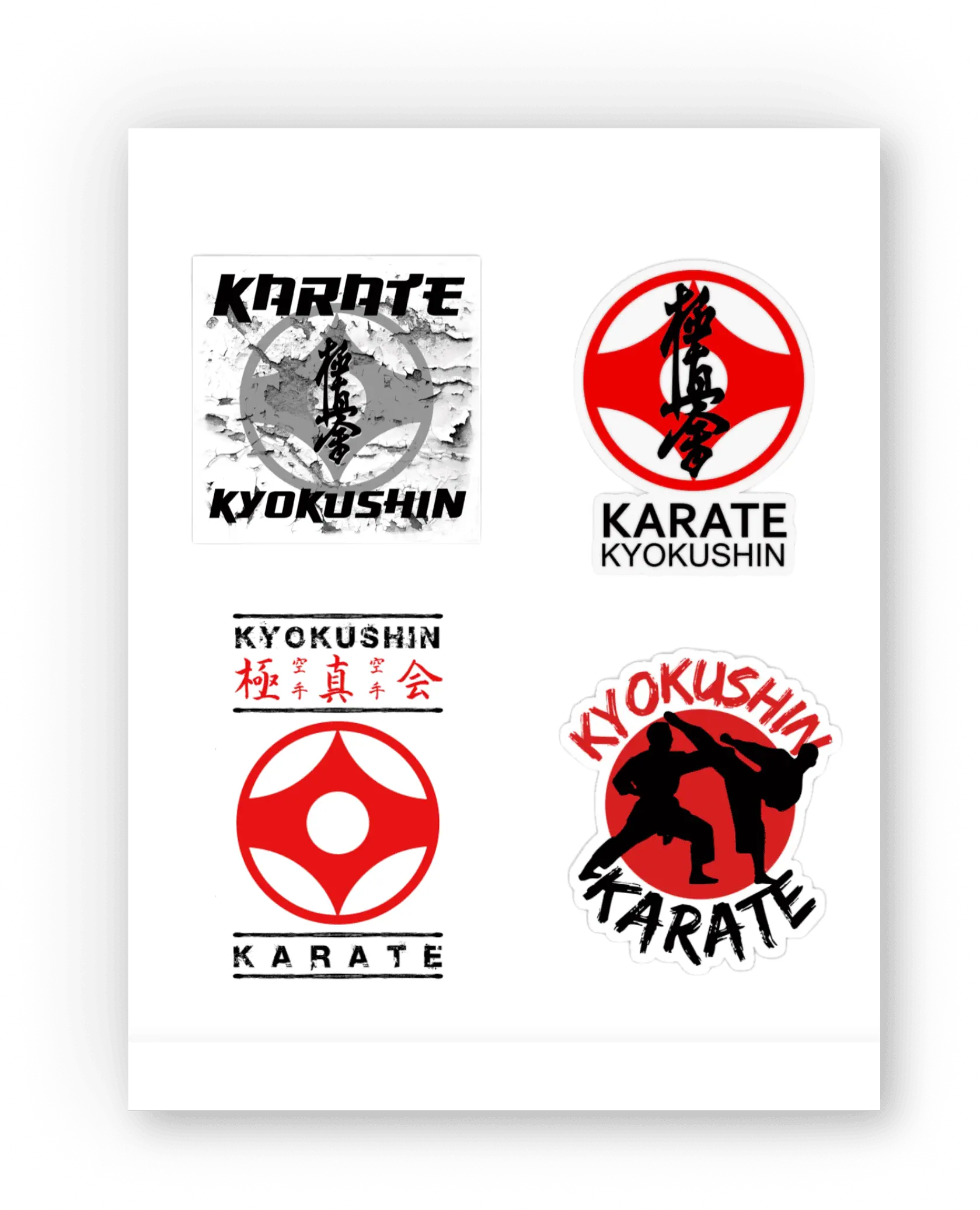 Четвертый лист набора наклеек KAITOGI для каратэ и киокушин