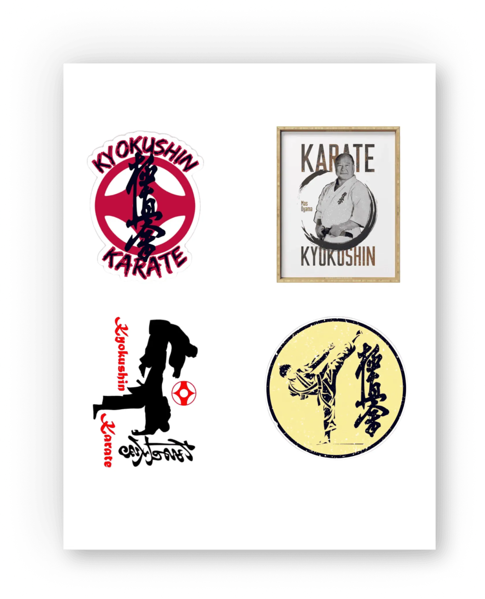 Второй лист набора наклеек KAITOGI для каратэ и киокушин