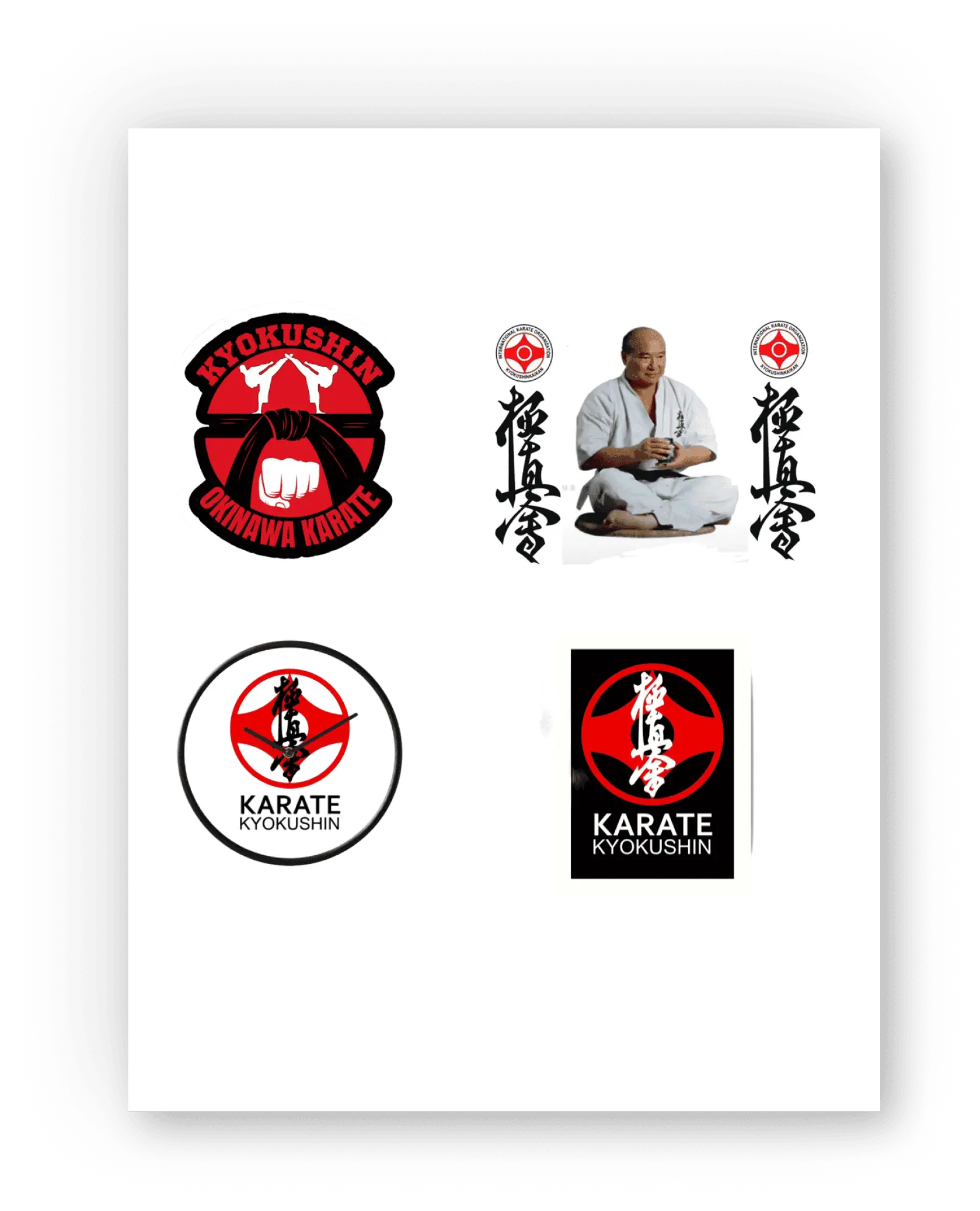 Третий лист набора наклеек KAITOGI для каратэ и киокушин