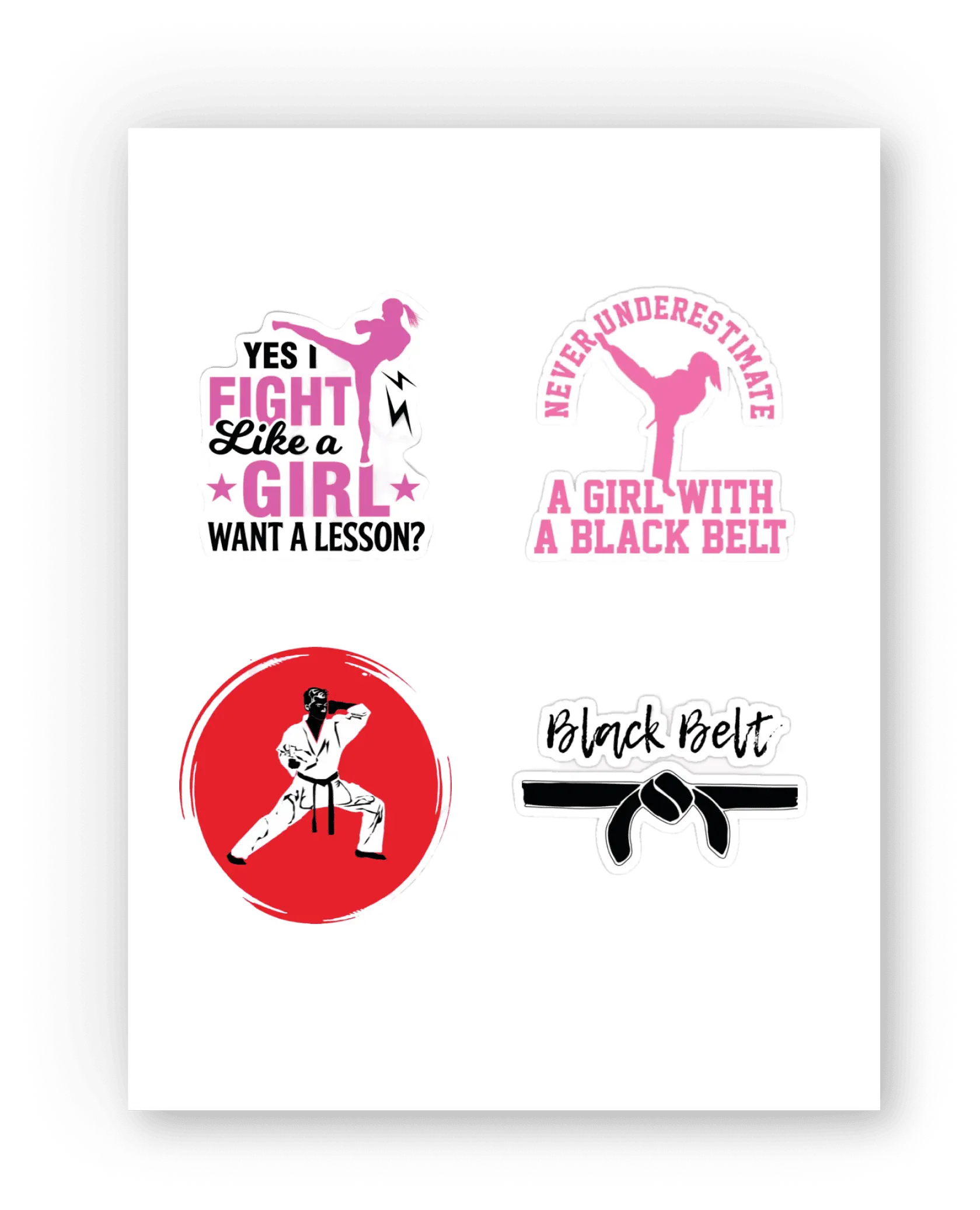 Четвертый лист наклеек KAITOGI для каратэ