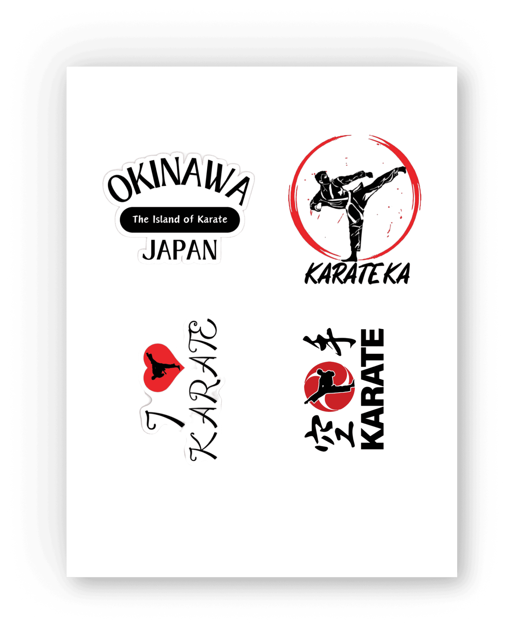 Второй лист наклеек KAITOGI для каратэ