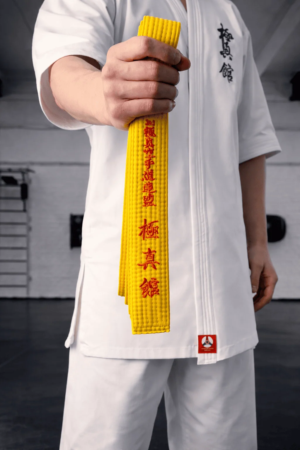 Сложенный желтый пояс с зеленой полосой: дань уважения традициям Кёкусин-кан