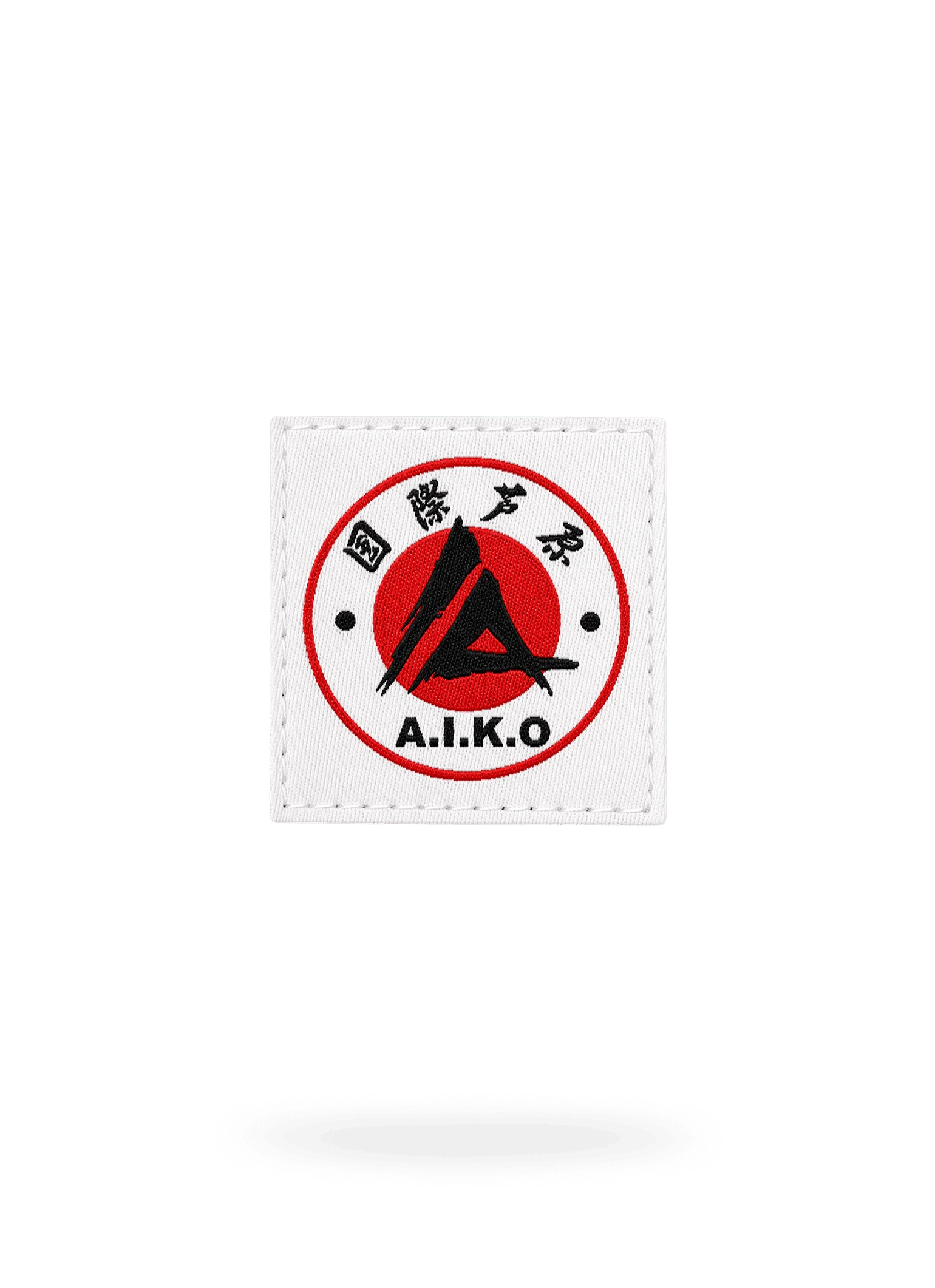 Жаккардовая этикетка AIKO фронтальный вид от KAITOGI