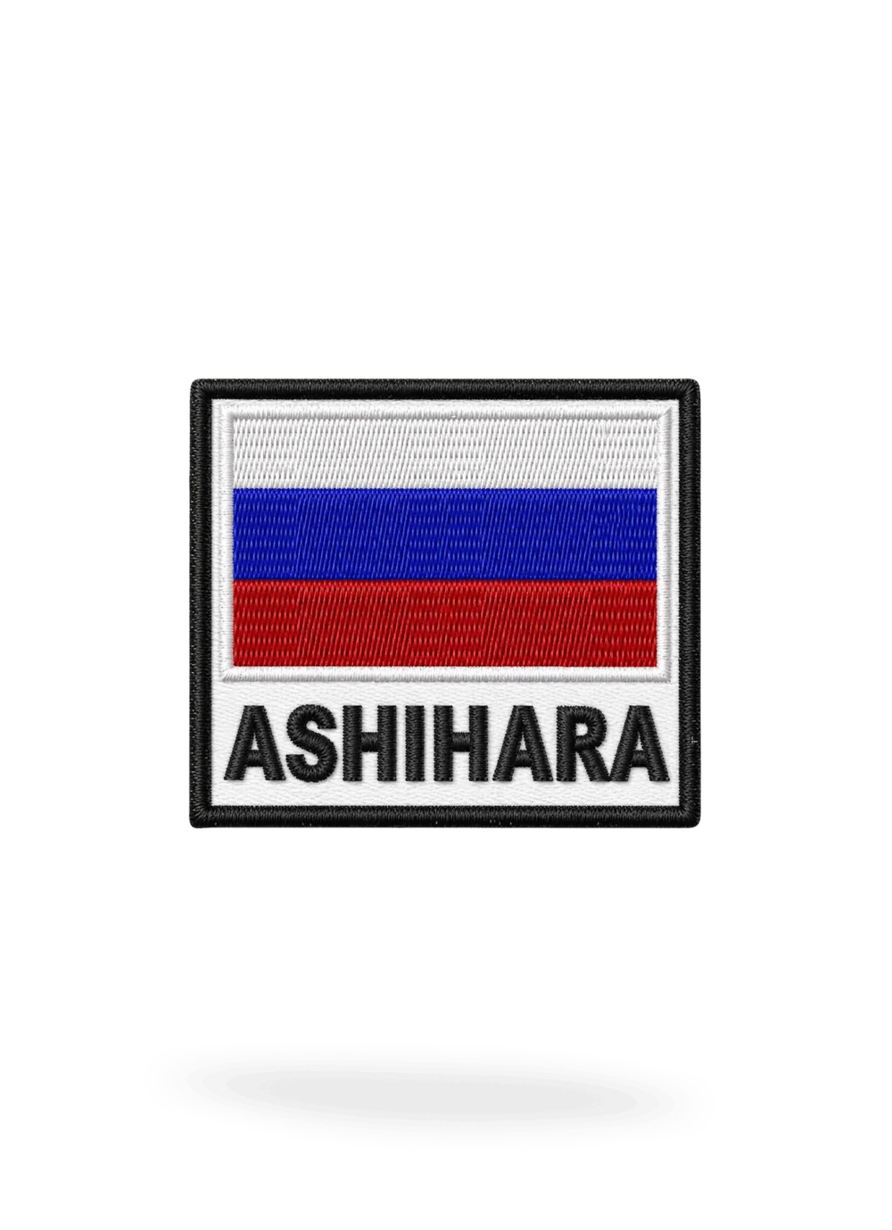 Прямоугольный шеврон AIKO с флагом России и надписью ASHIHARA для кимоно KAITOGI