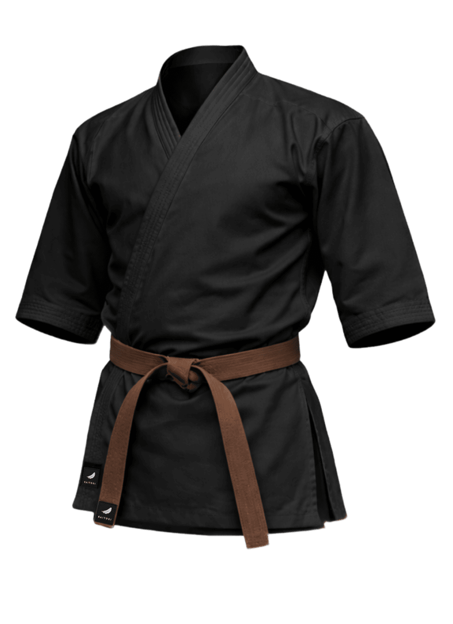 черная куртка для карате KAITOGI K2 dogi kyokushin кимоно для кумите рукав 3/4
