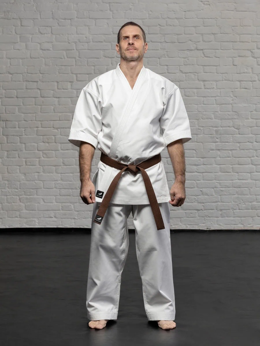 белая куртка кимоно карате KAITOGI K4 полный рост kumite dogi киокушинкай short fit