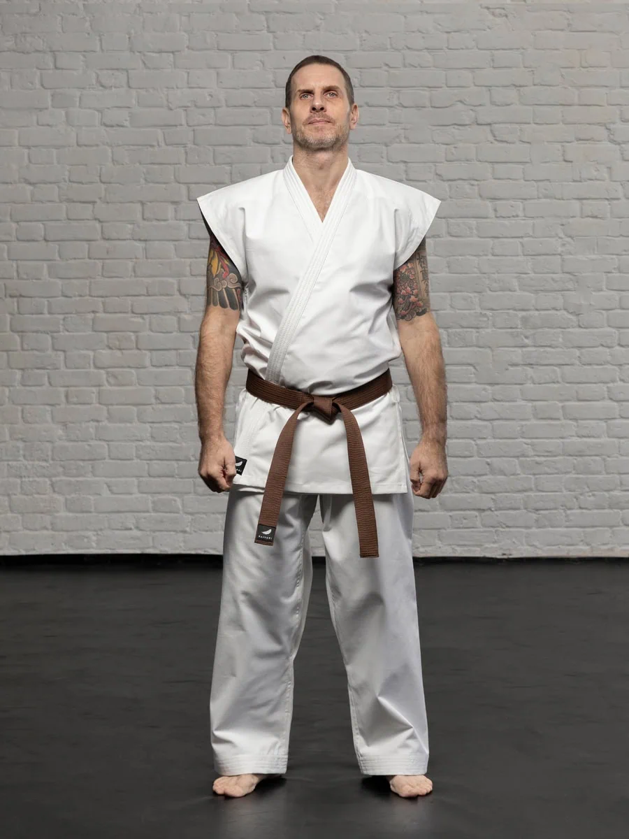 белая куртка кимоно карате KAITOGI K6 полный рост lightweight kumite dogi киокушинкай