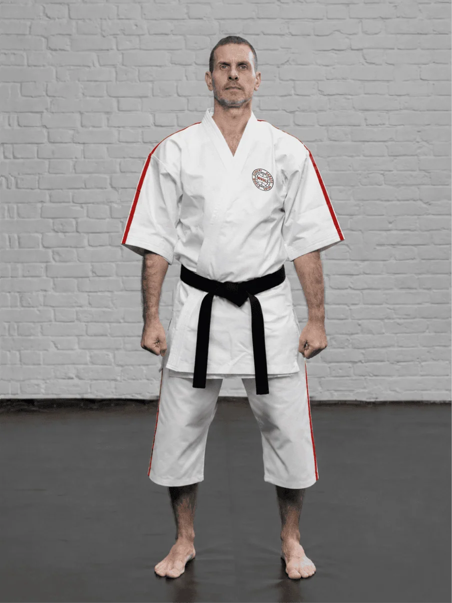 Кимоно с красными полосками для Косики Карате KAITOGI К2М4