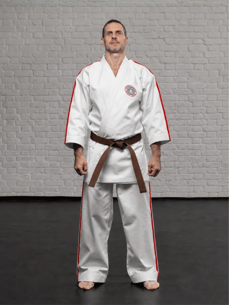 Соревновательное кимоно Косики Карате К1М2 с шевроном Koshiki Karate World Union