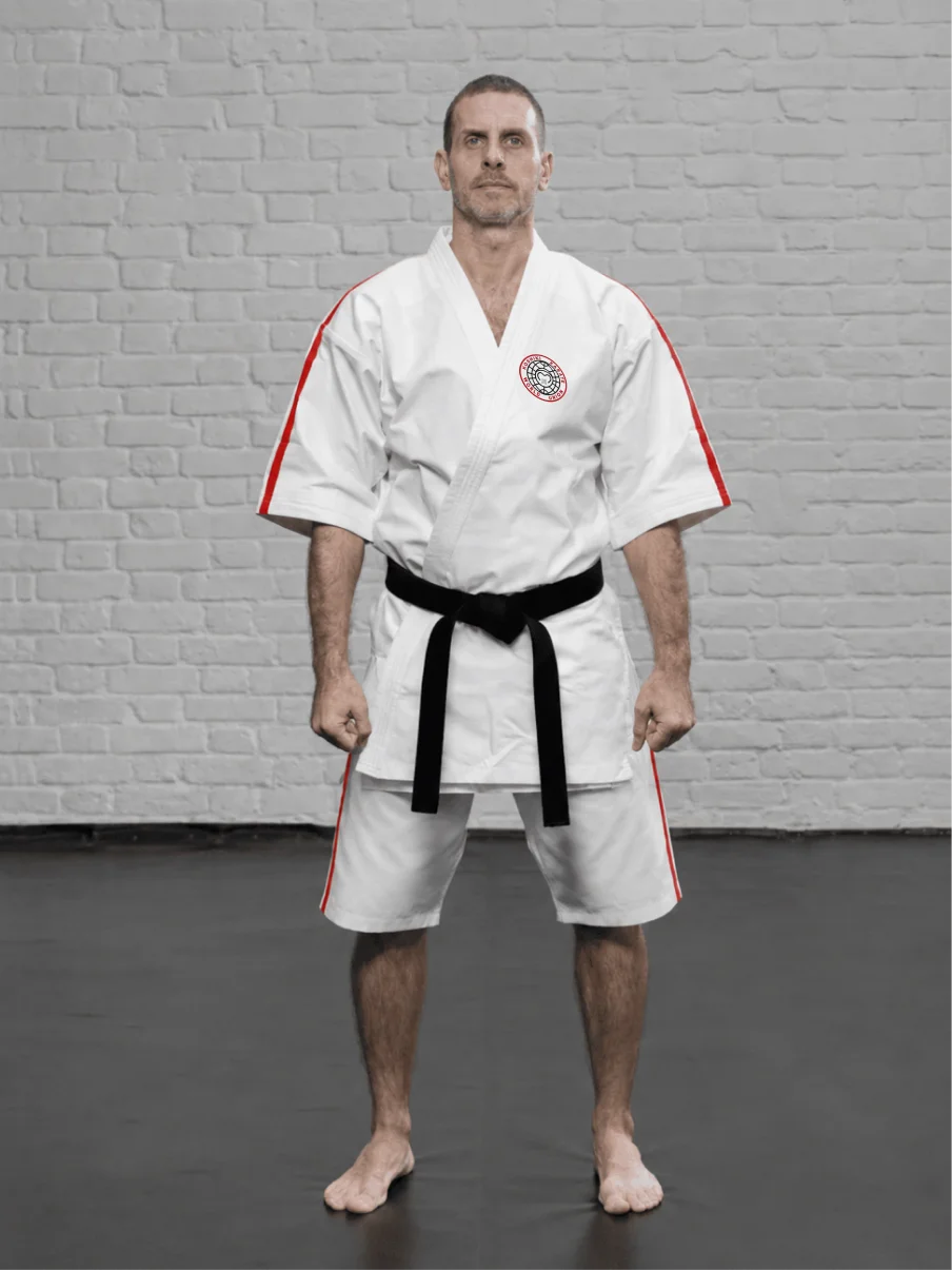 Тренировочное кимоно Косики Карате К2М5 с шевроном Koshiki Karate World Union