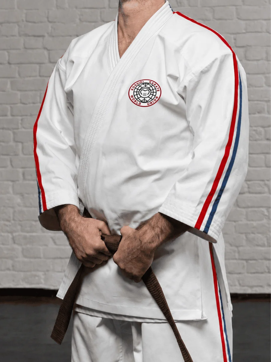 Куртка Косики Карате К3 с эмблемой Koshiki Karate World Union для соревнований