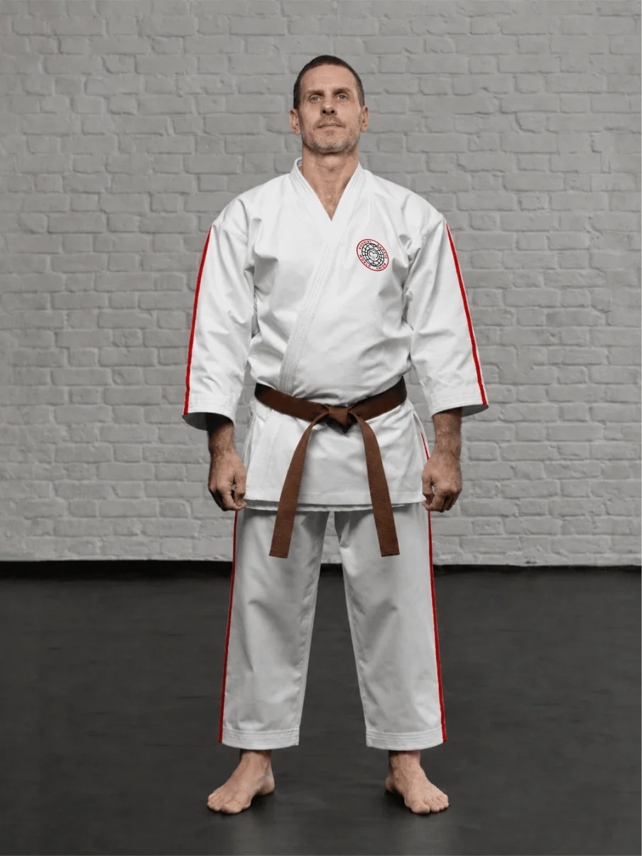 Кимоно Koshiki Karate К3М3 с шевроном Koshiki Karate World Union для кумите