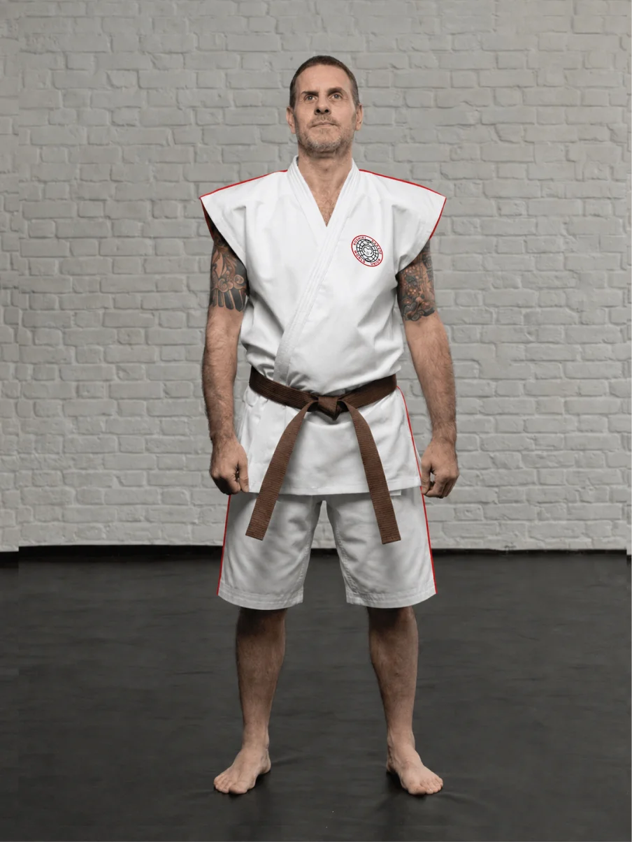 Кимоно Косики Карате К6М5 с шевроном Koshiki Karate World Union и фирменным дизайном