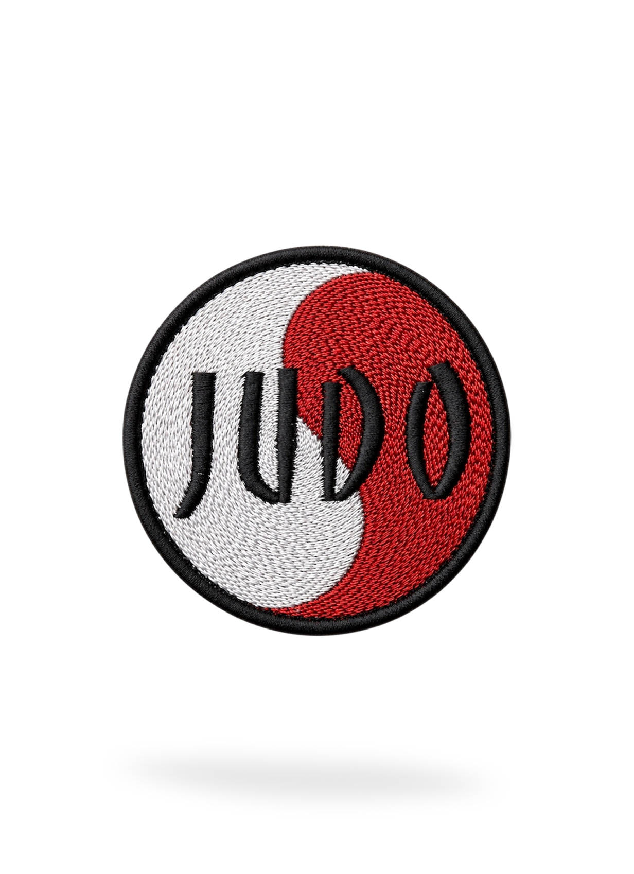 Круглый шеврон дзюдо JUDO KAITOGI красно-белый для кимоно