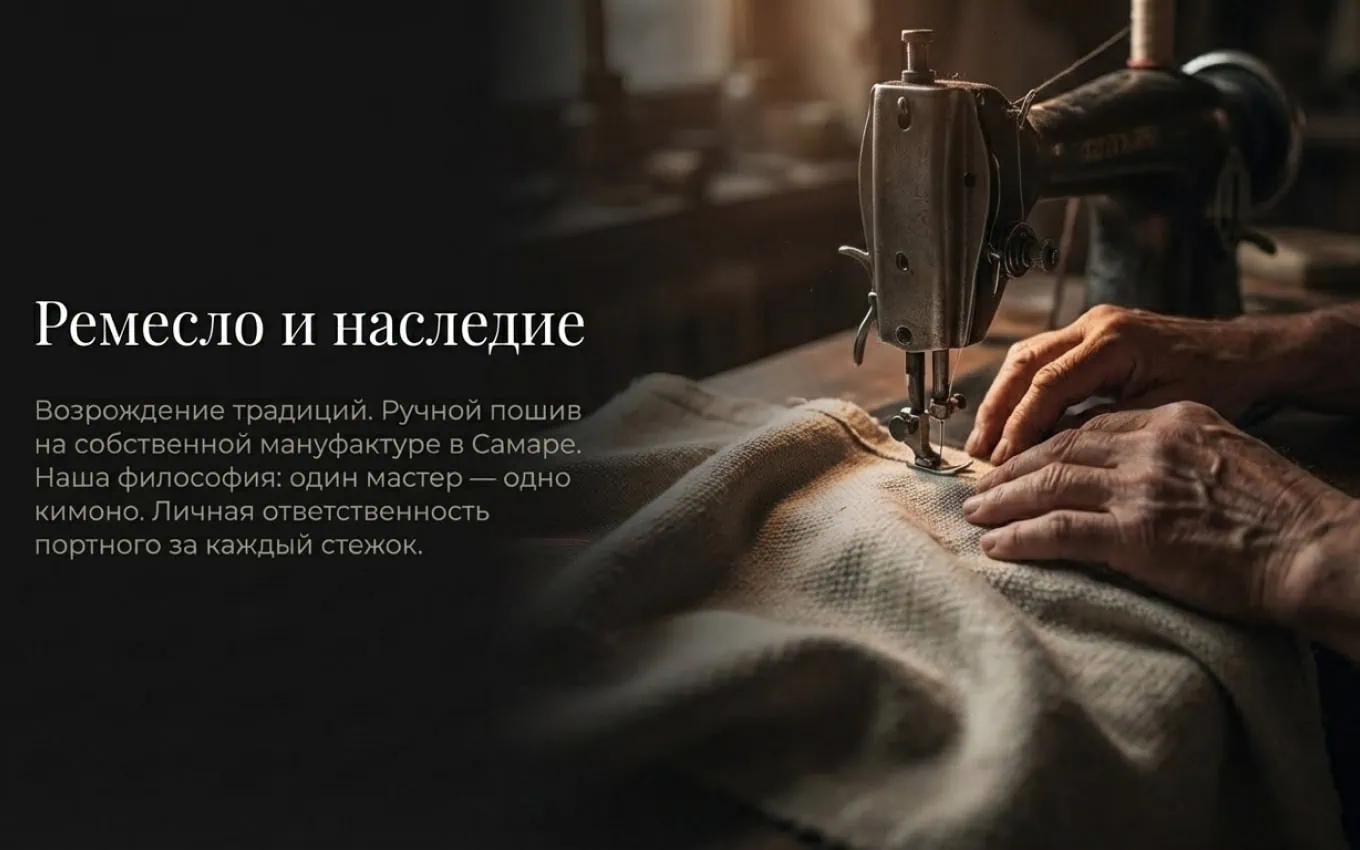Пошив куртки KAITOGI «ГРАНД» на швейной машине в производственном цехе