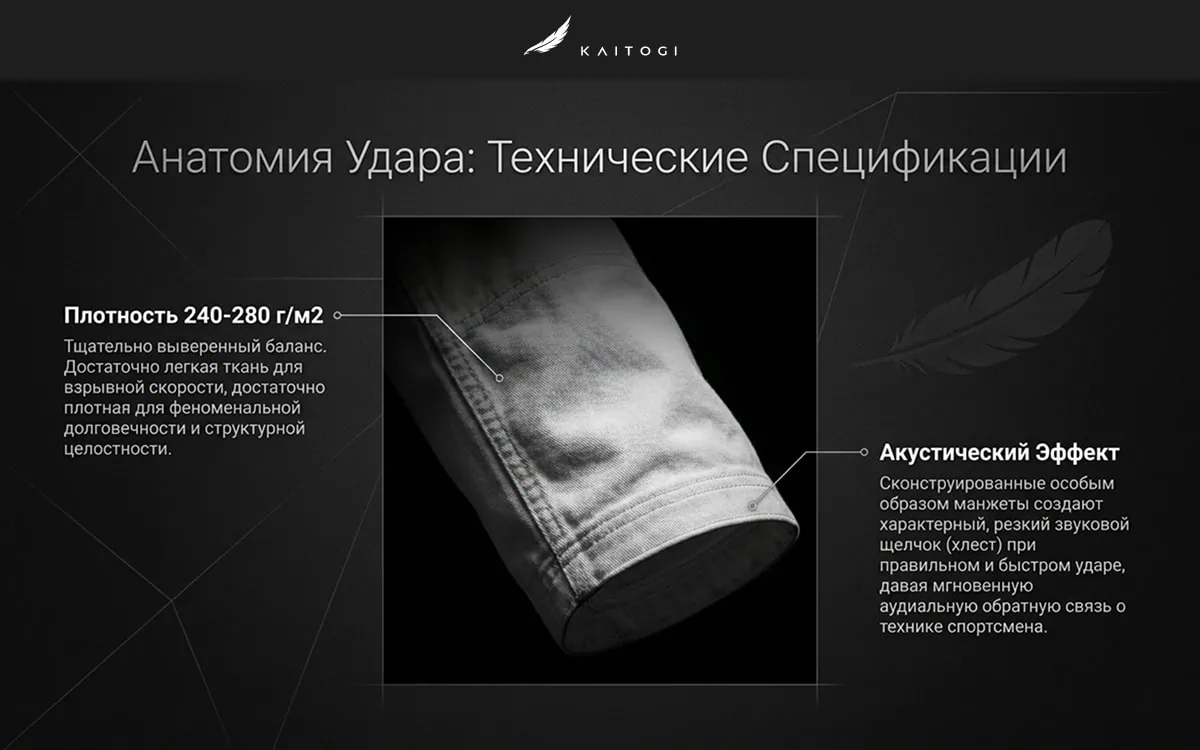 Универсальные штаны KAITOGI для карате из ткани плотностью 240–280 г/м² с прочной конструкцией