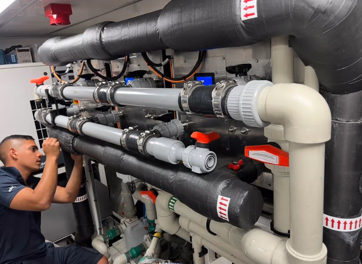 advanced marine engineer busy at work