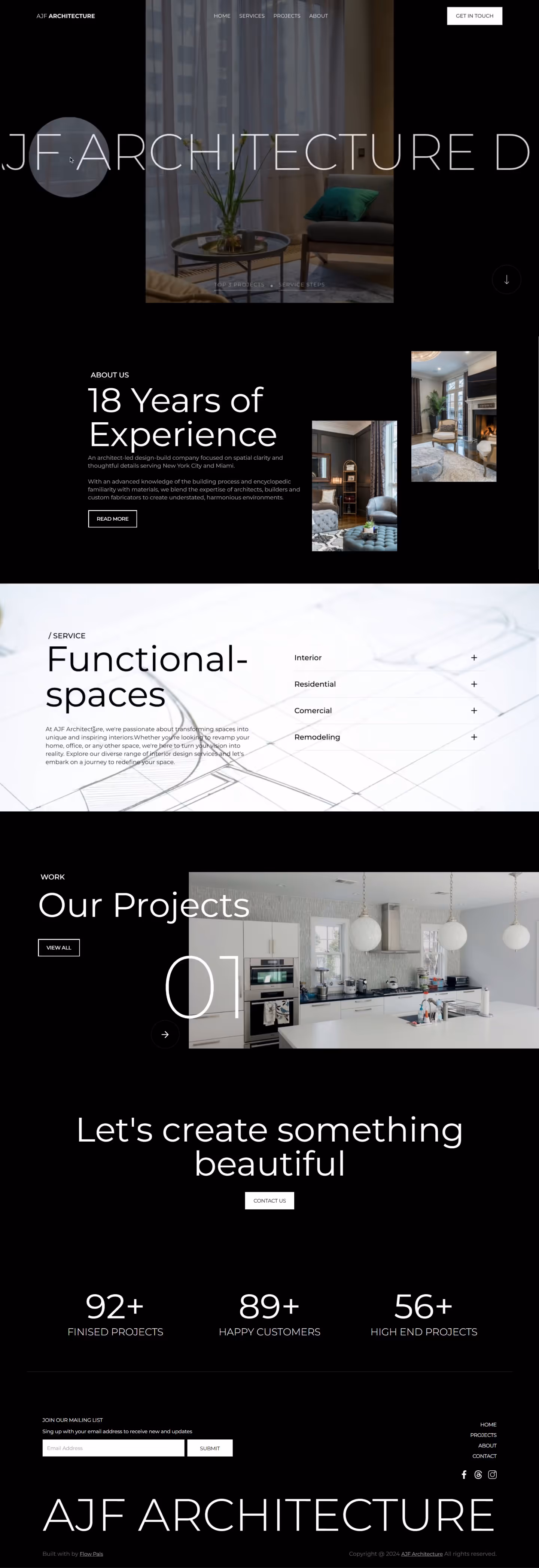 AJF architecture Website