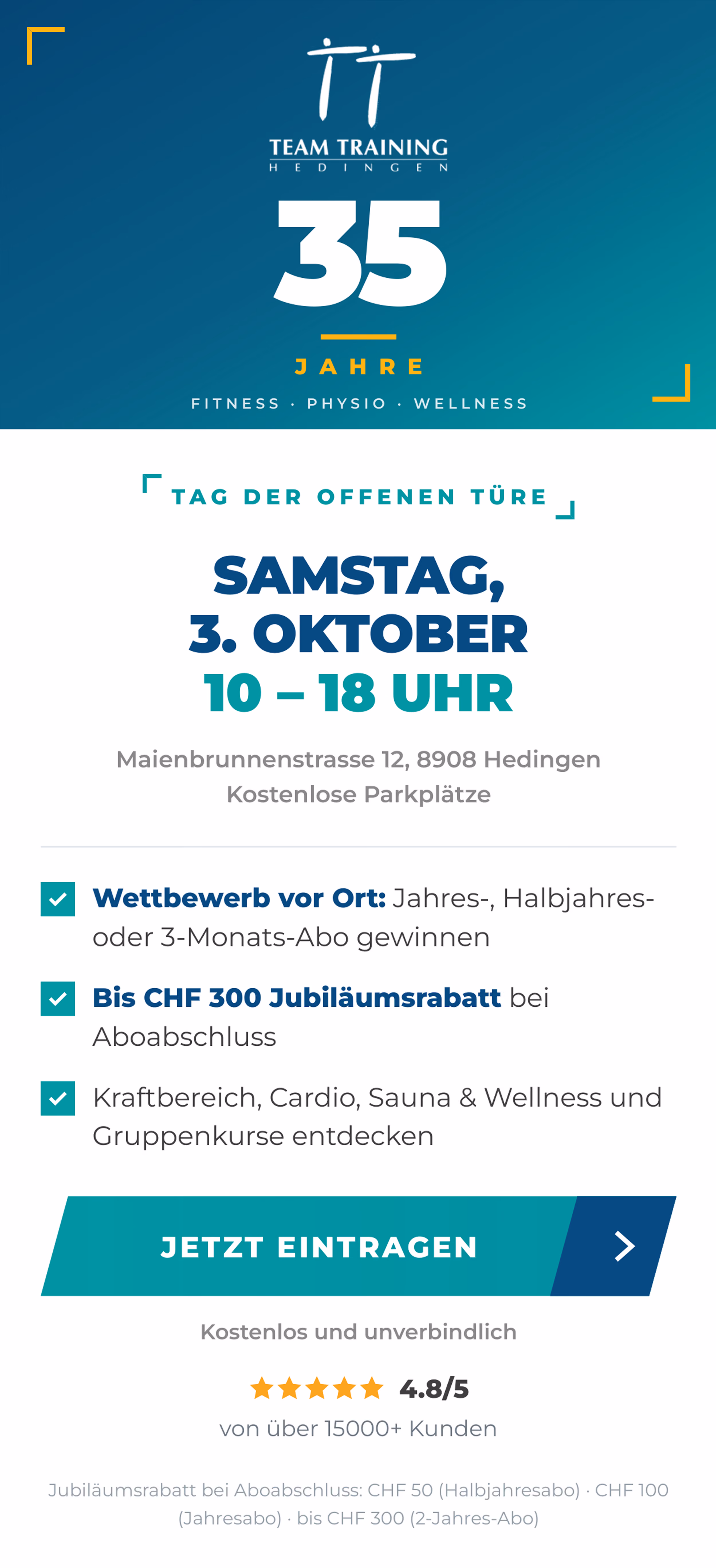 Jetzt Eintragen