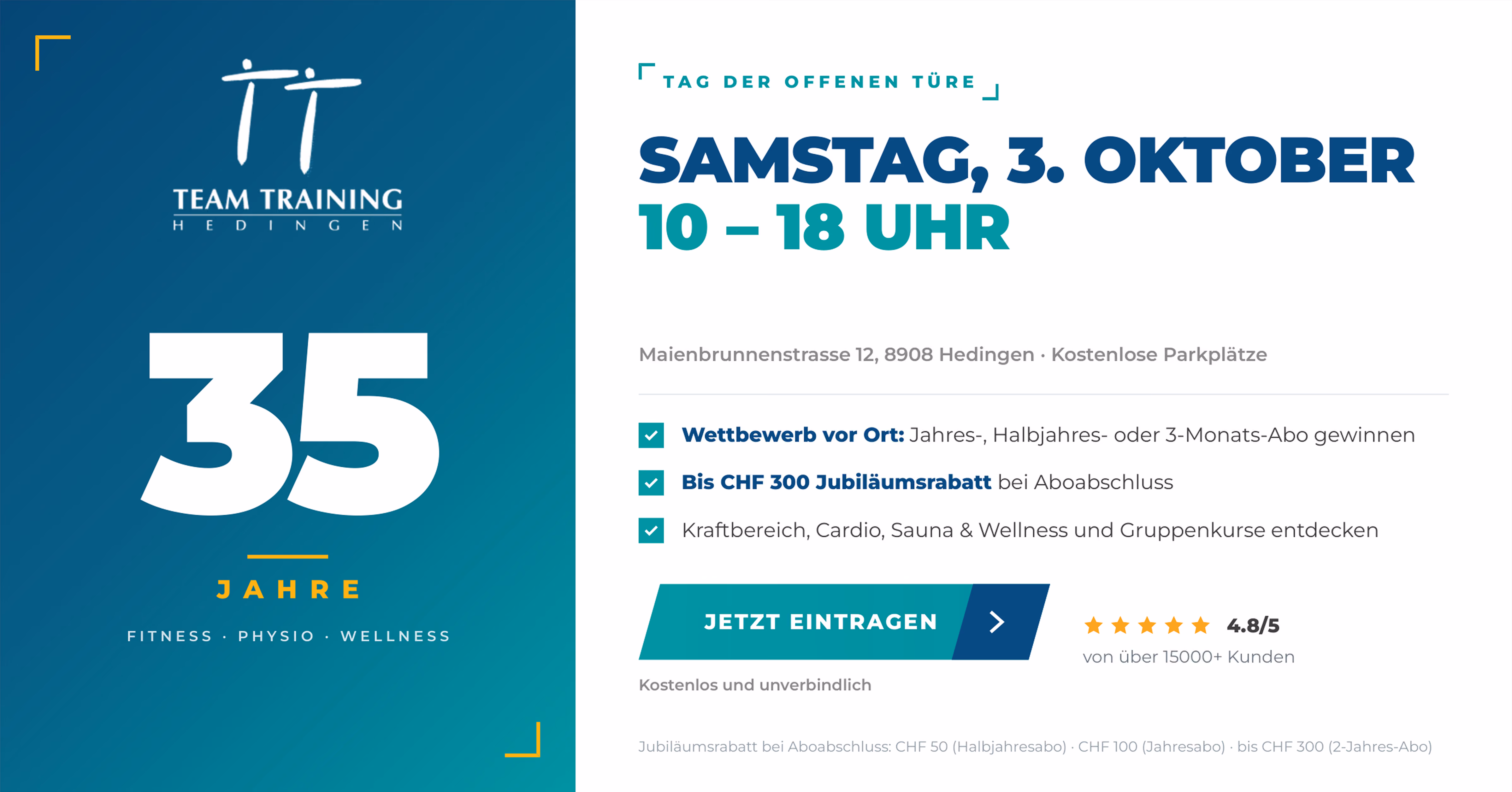 Jetzt Eintragen