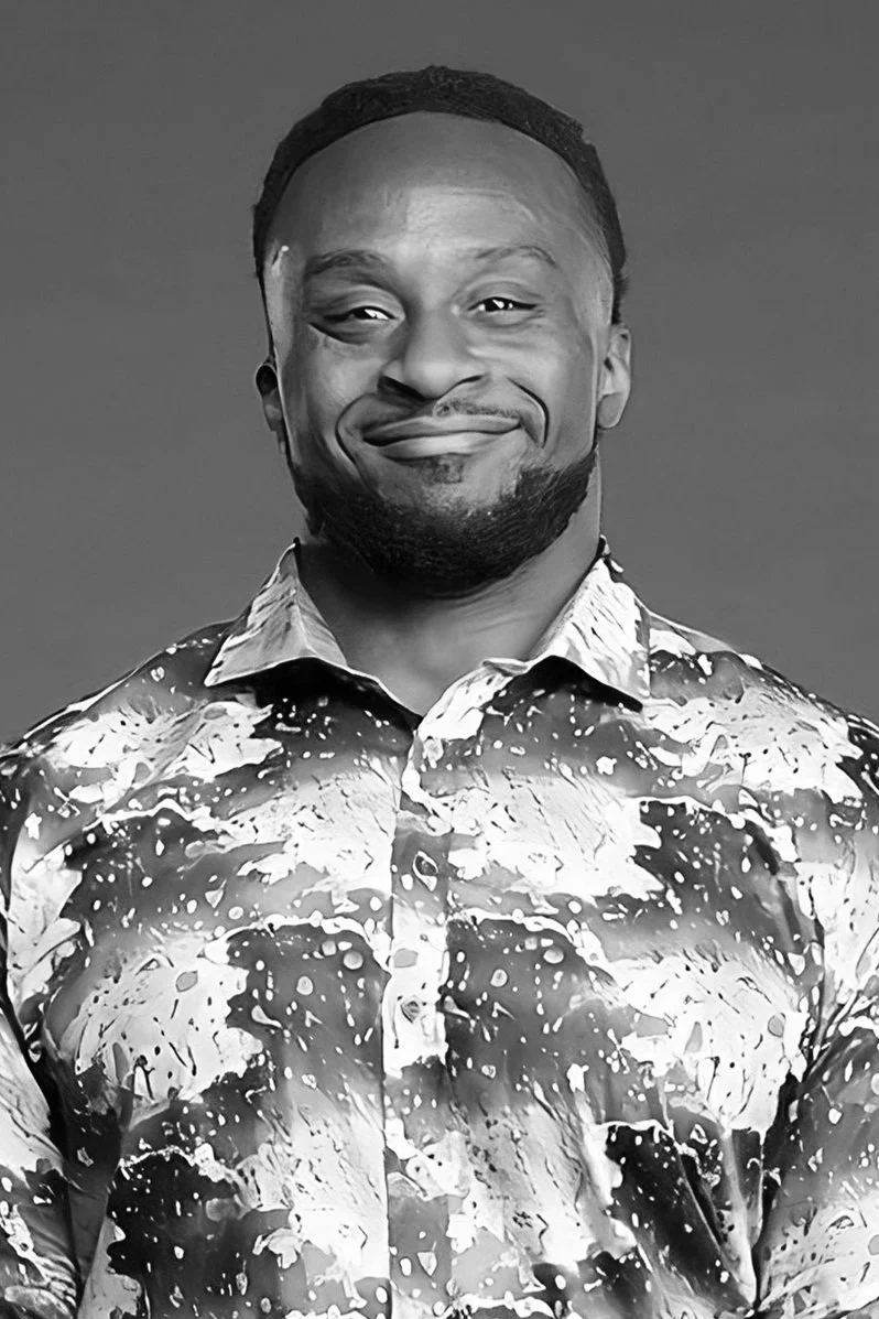 WWE superstar Big E in a professional photoshoot, representing his partnership with Xtreme One Entertainment.
