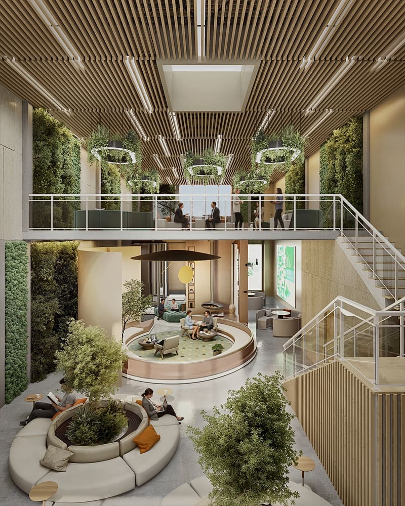 Signature: a double-height loft with a gallery level and lounge.
