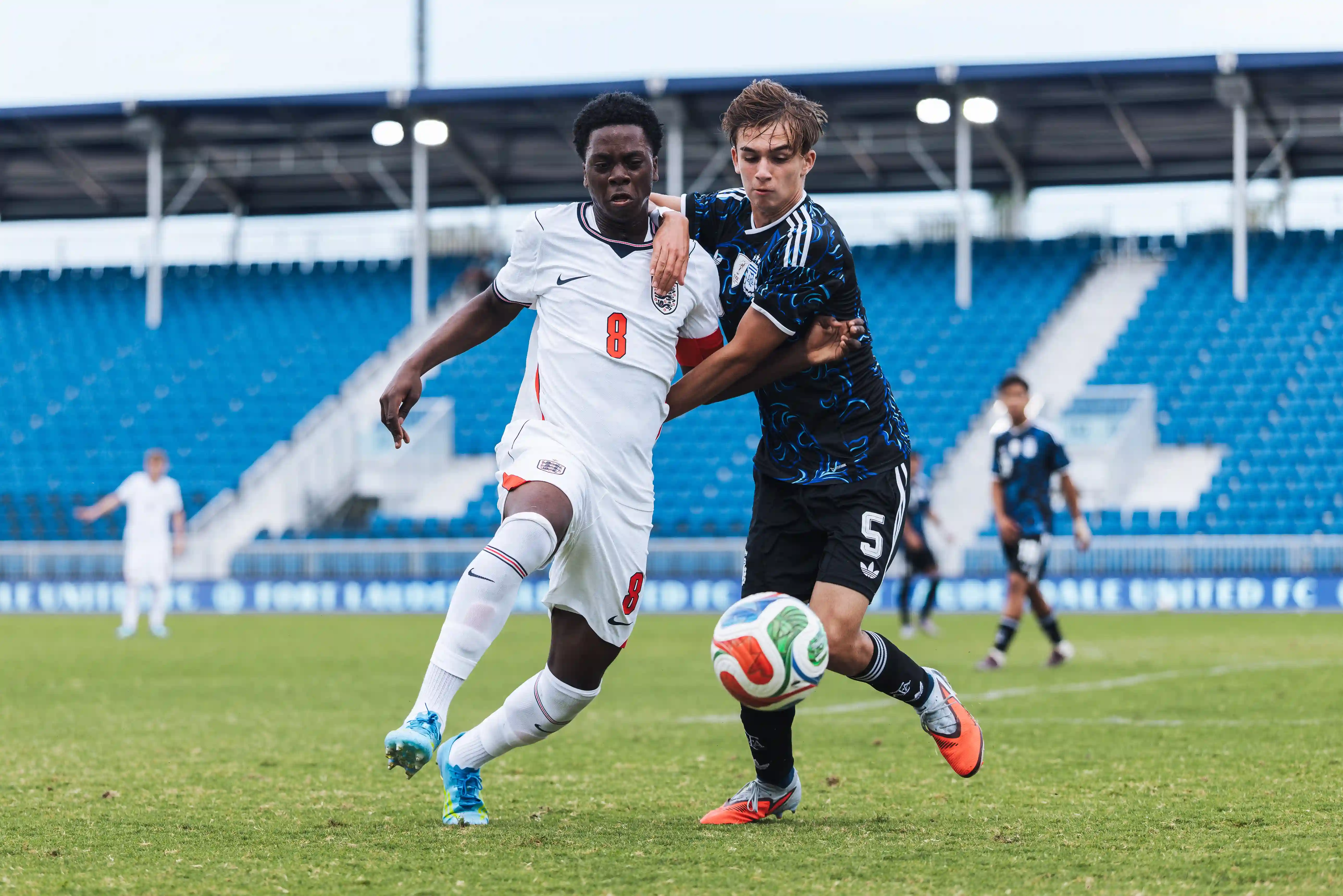 Argentina Under-16 National Team celebrates victory over the United States during the 2026 Vertex Cup in Miami.
