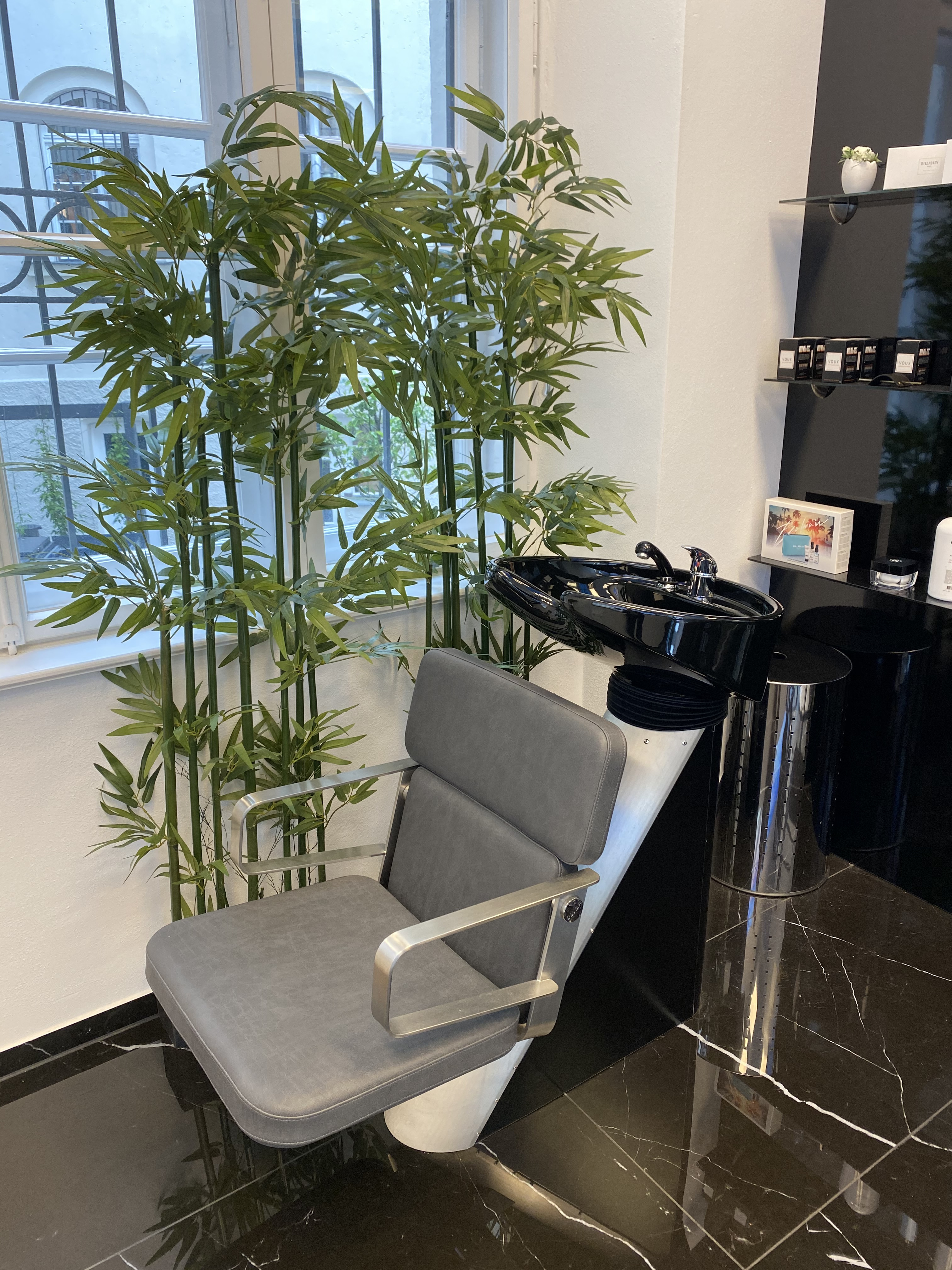 Modern salon ambiance