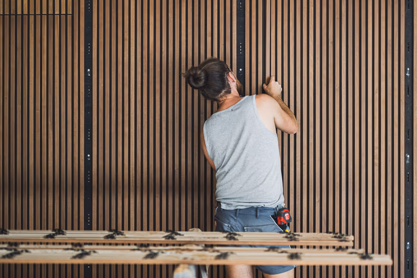 Mitarbeiter auf Montage.