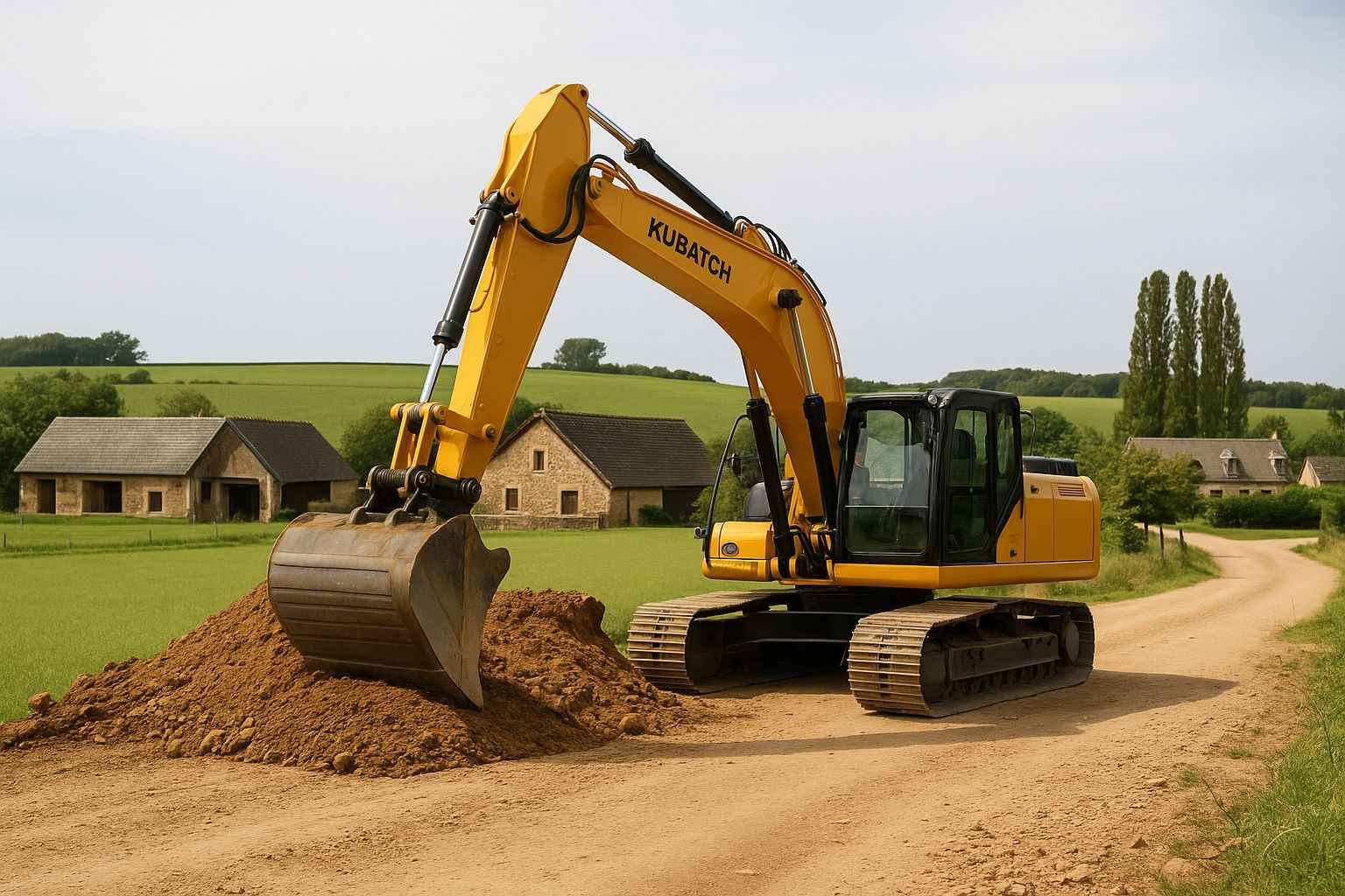 Pelle mécanique sur chantier de terrassement – Financement de matériel BTP et engins de chantier