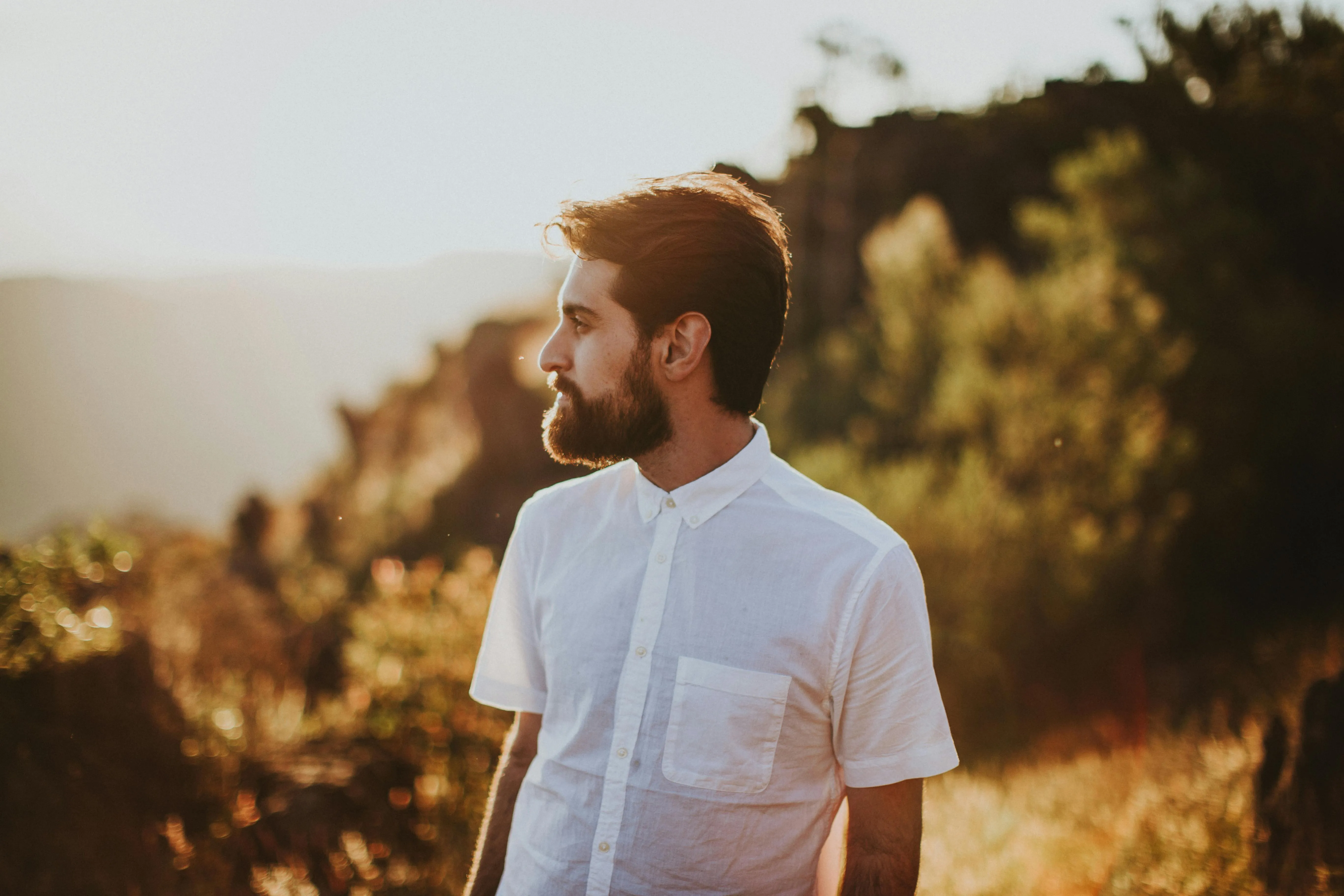 Man walking in nature