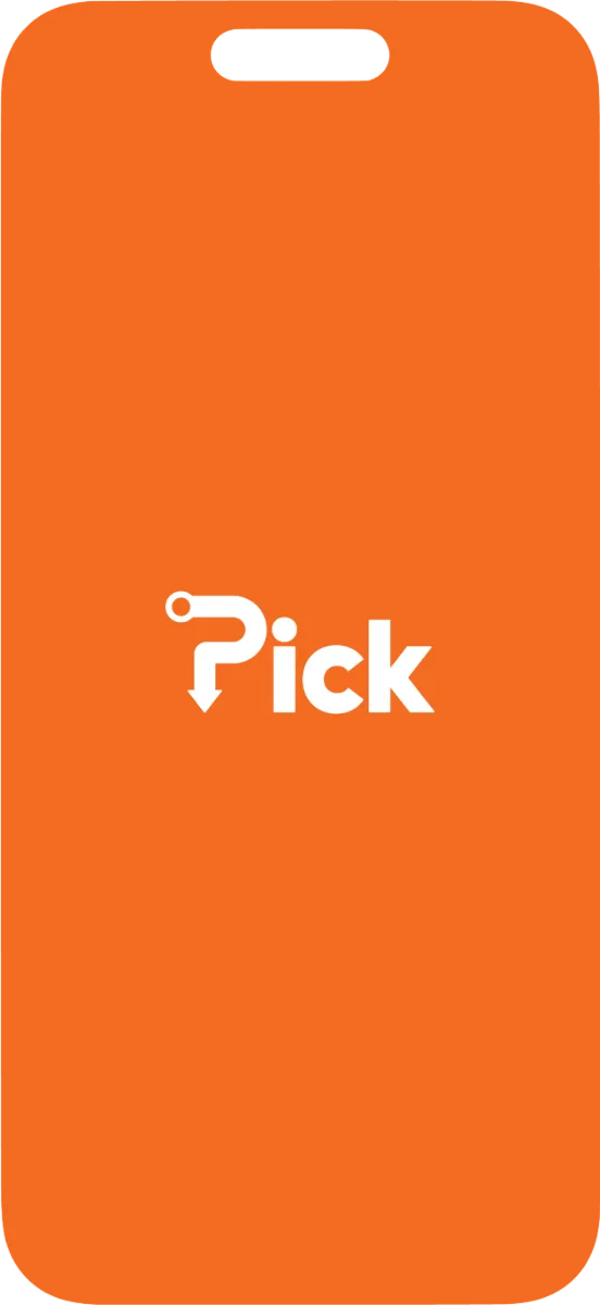 Ecran din aplicația Pick – pornire
