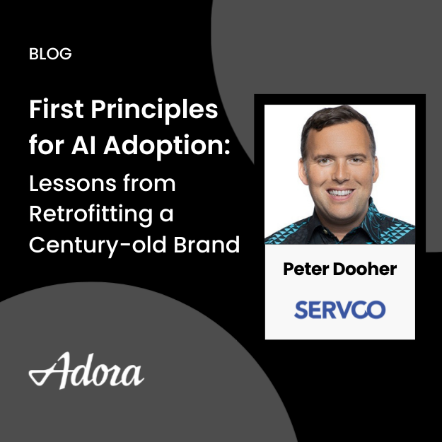 Adora Graphic First Principles for AI Adoption feat Peter Dooher from Servco