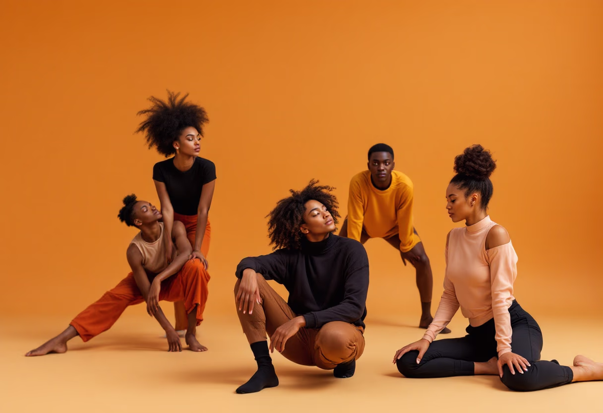 image of group of dancers rehearsing in a studio