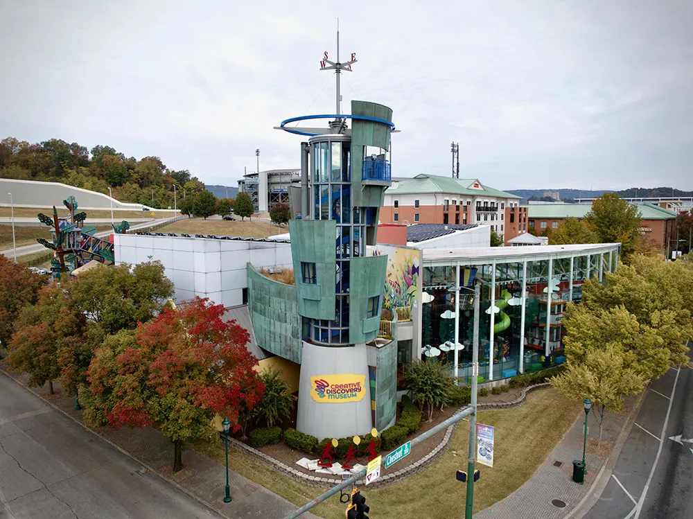 Exterior of the Creative Discovery Museum in Chattanooga, TN, renovated by Bock Construction.