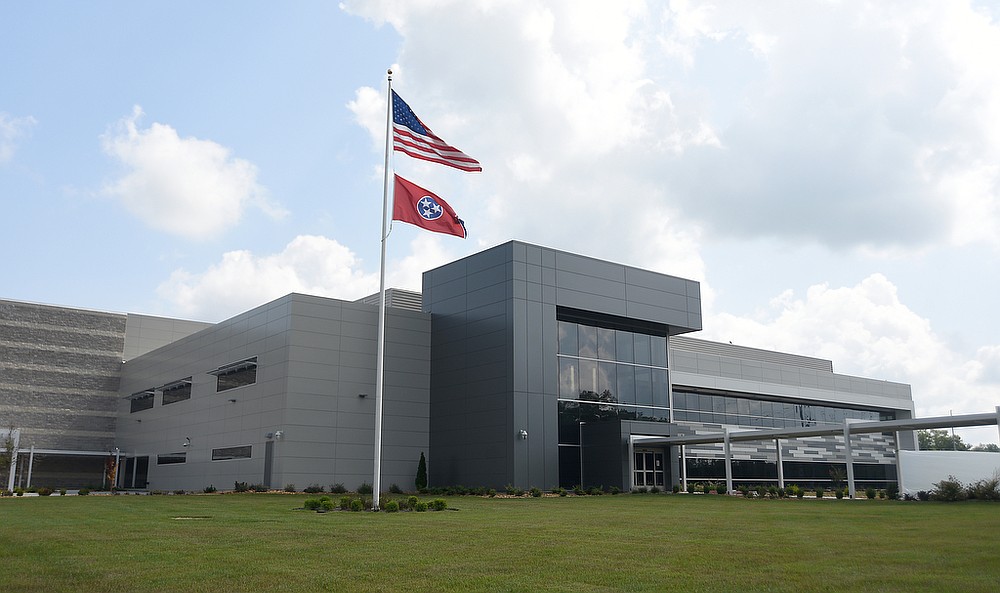 Front view of TVA Power Operations Center in Georgetown, TN, constructed by Bock Construction.