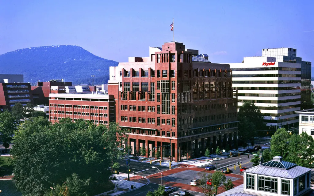 Exterior of EPB headquarters in downtown Chattanooga, TN, built by Bock Construction.