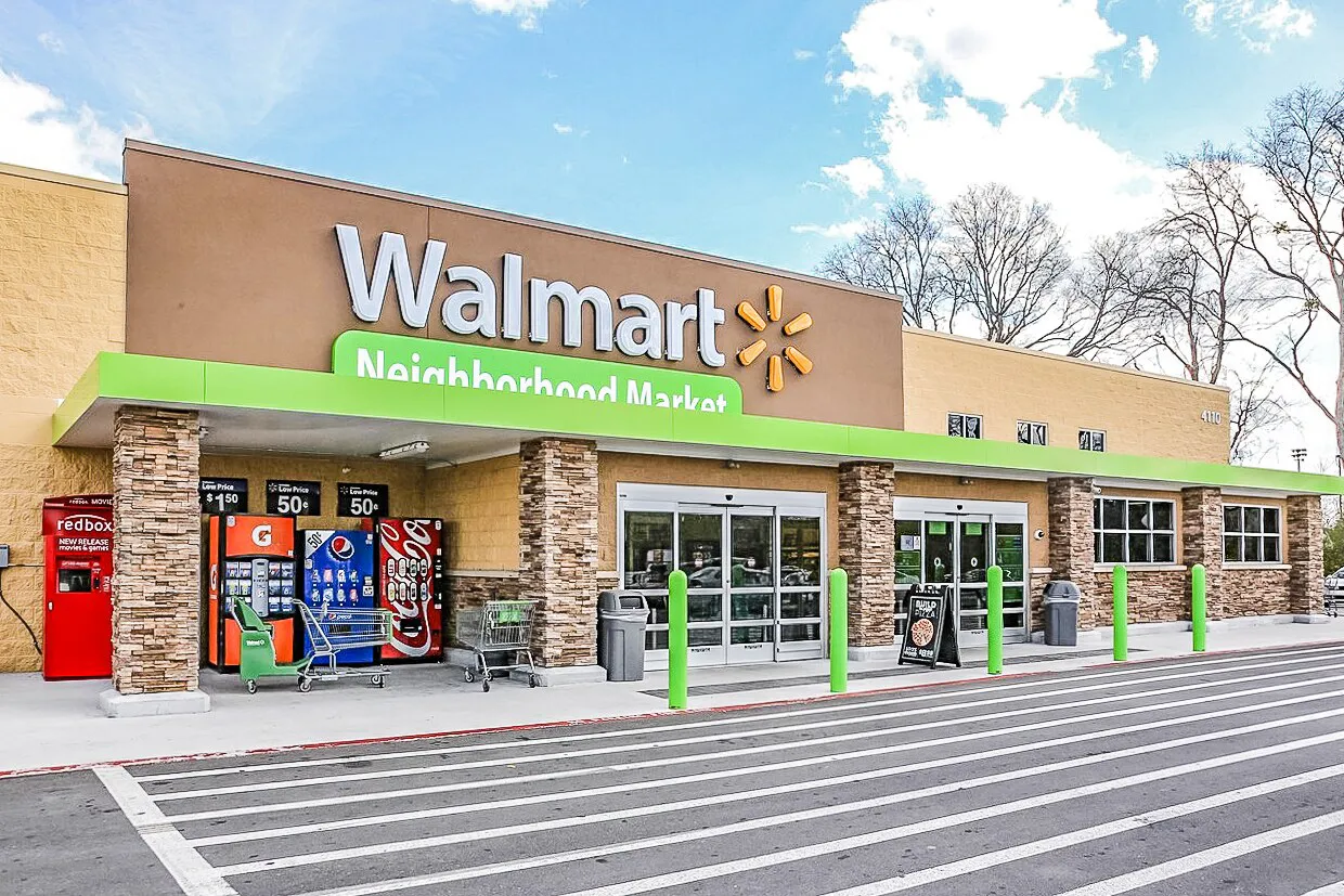 Exterior of Walmart Neighborhood Market in Chattanooga, TN, constructed by Bock Construction.