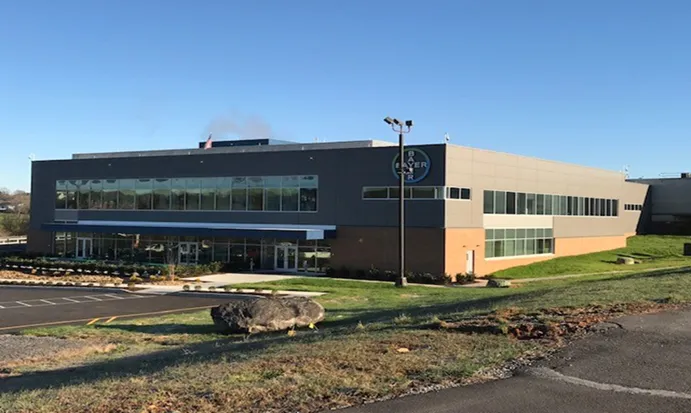Front view of Bayer regional headquarters in Cleveland, TN, constructed by Bock Construction.
